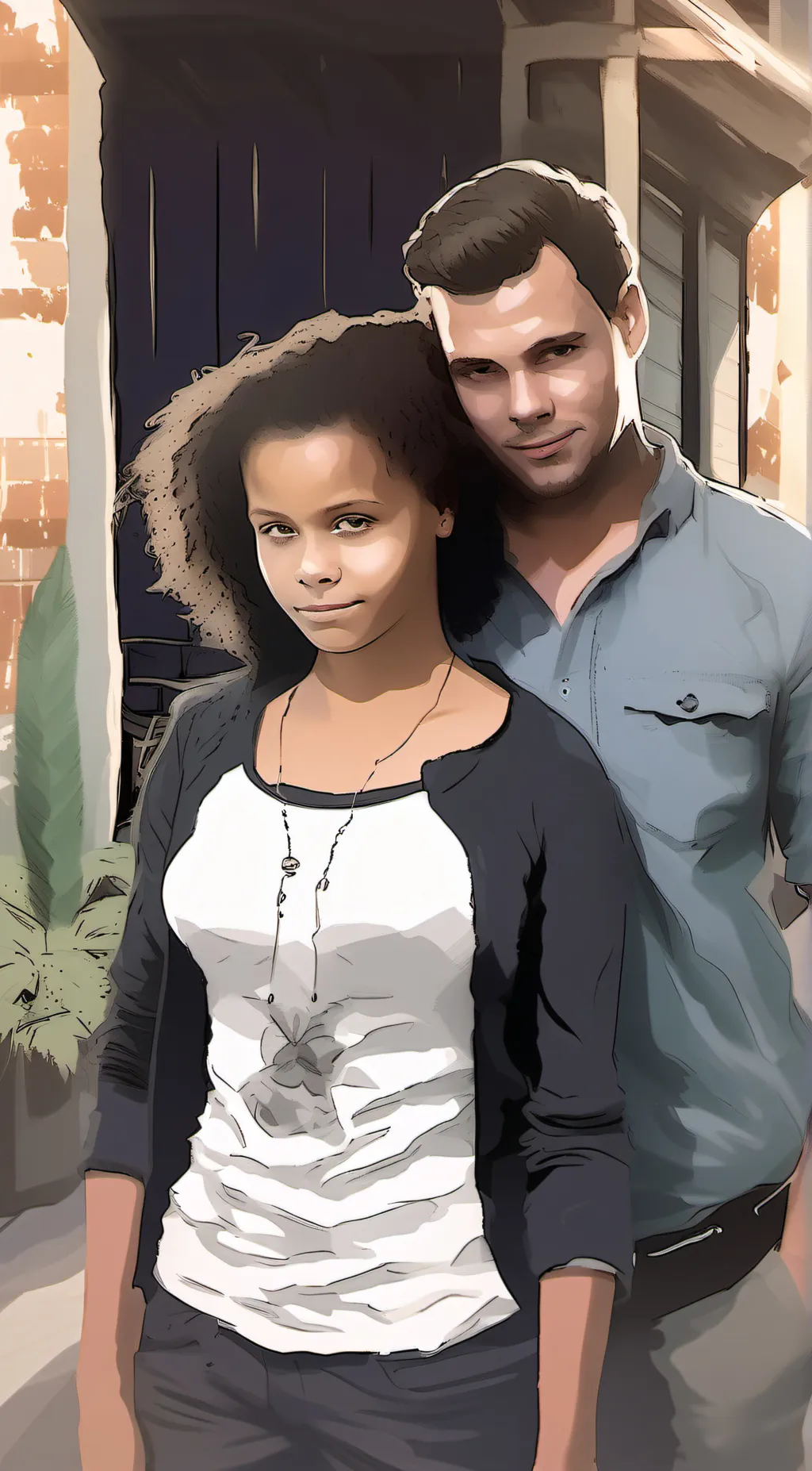 ai character: Eviana and Charles background