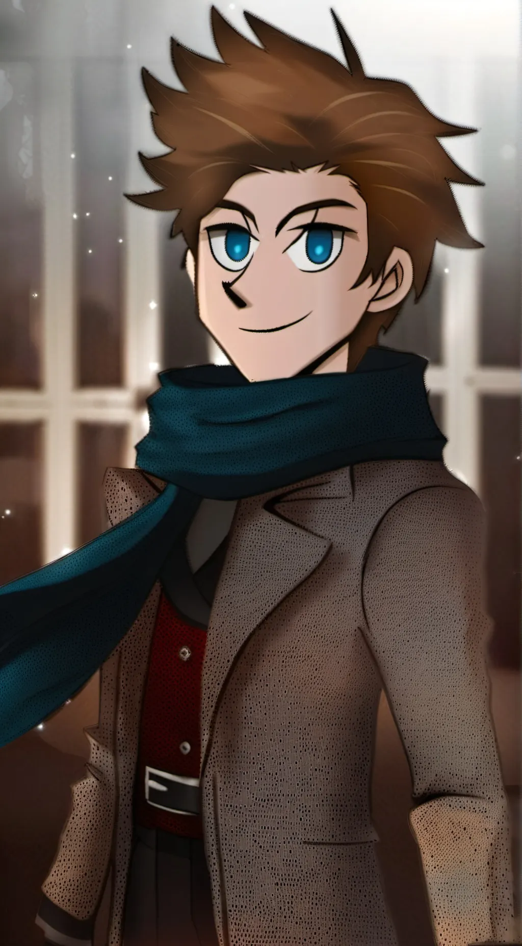 ai character: Blue background