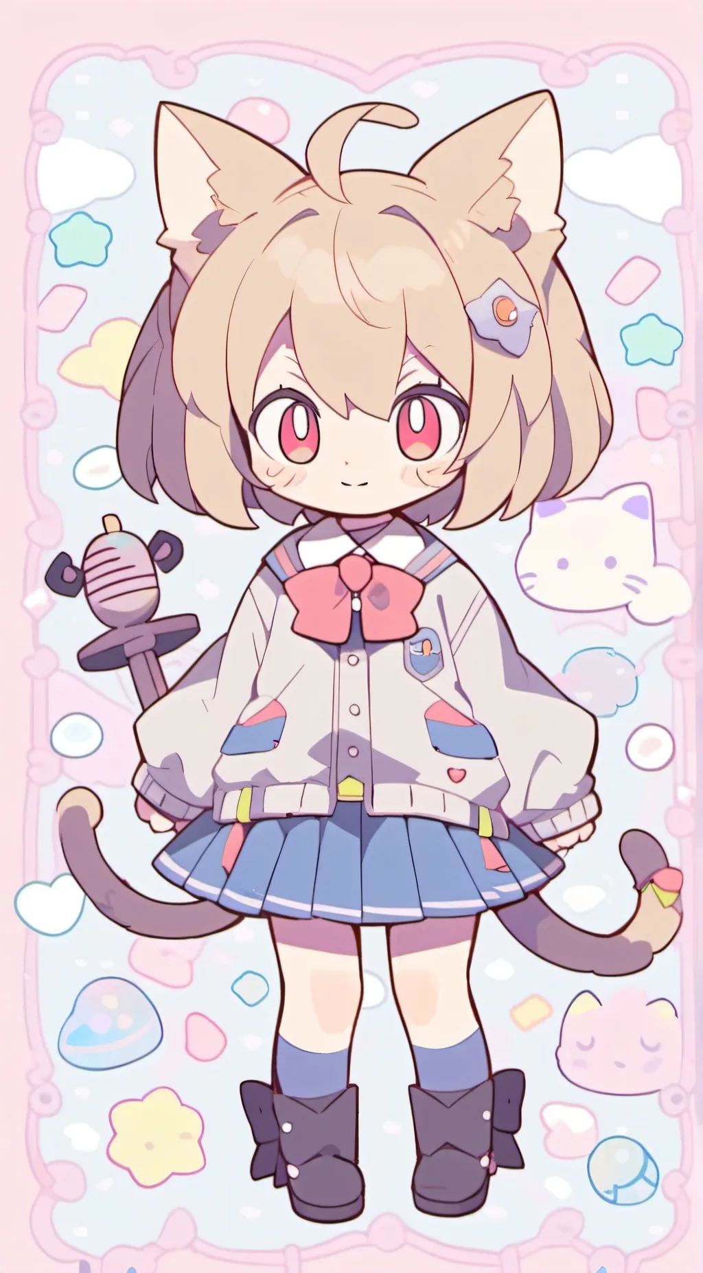 ai character: Neco arc  background