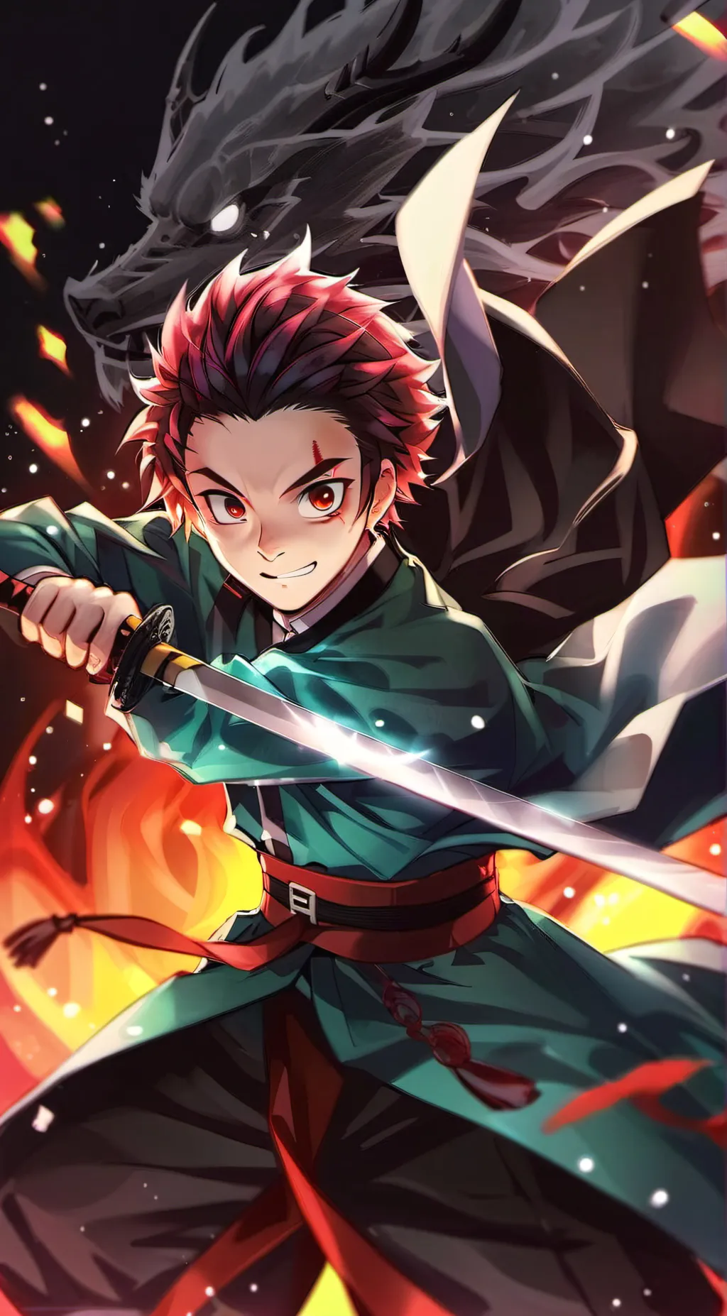 ai character: tanjiro background