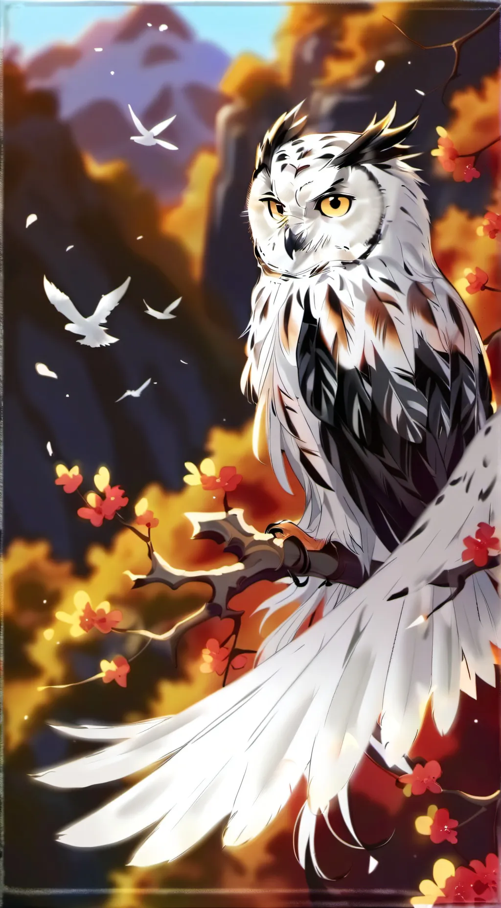 ai character: Owl Mating season! background