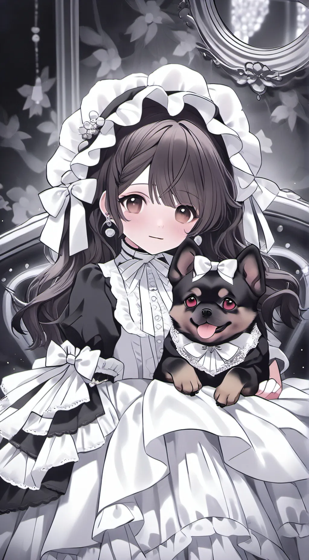 ai character: your second  dog background