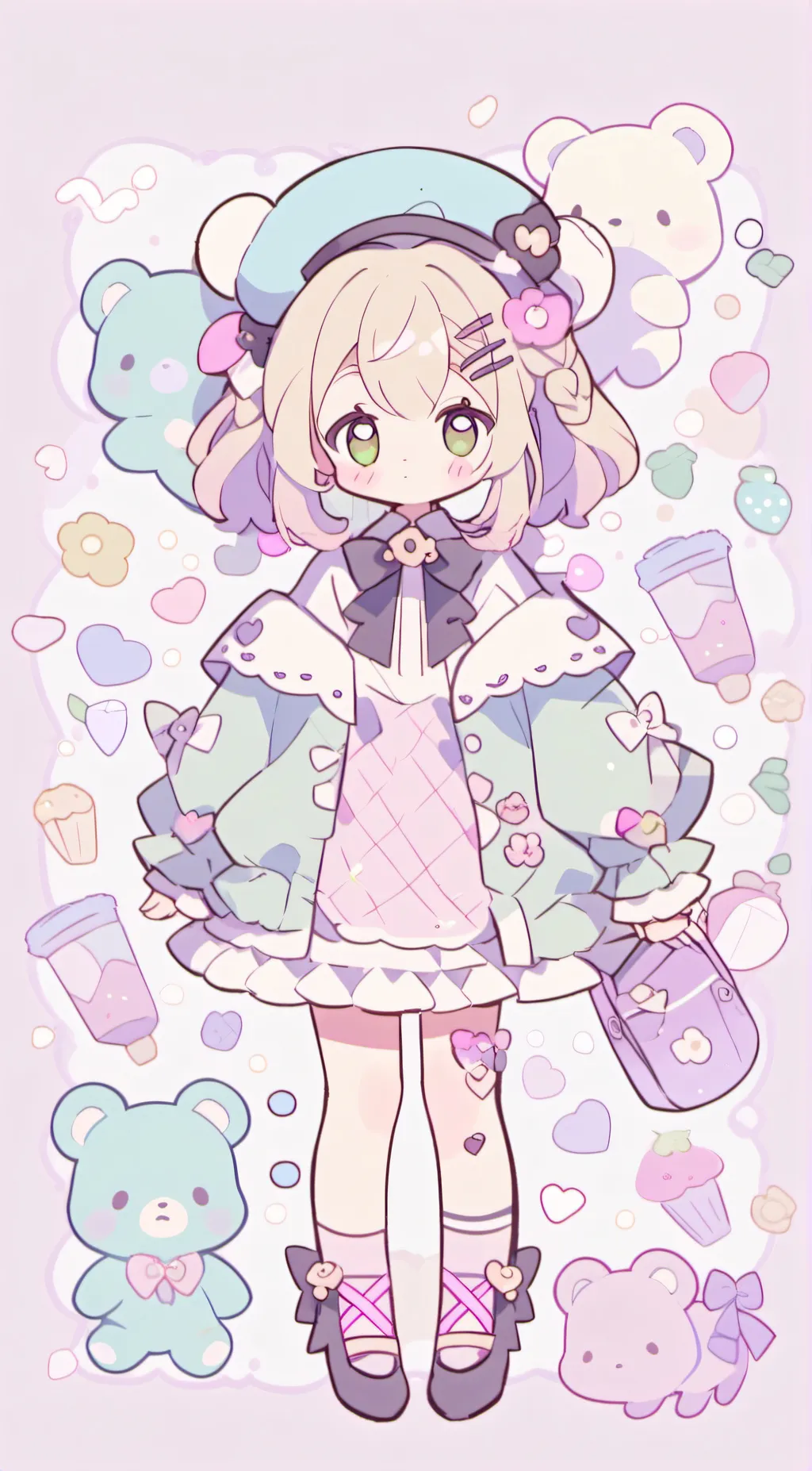 ai character: teddy girl background