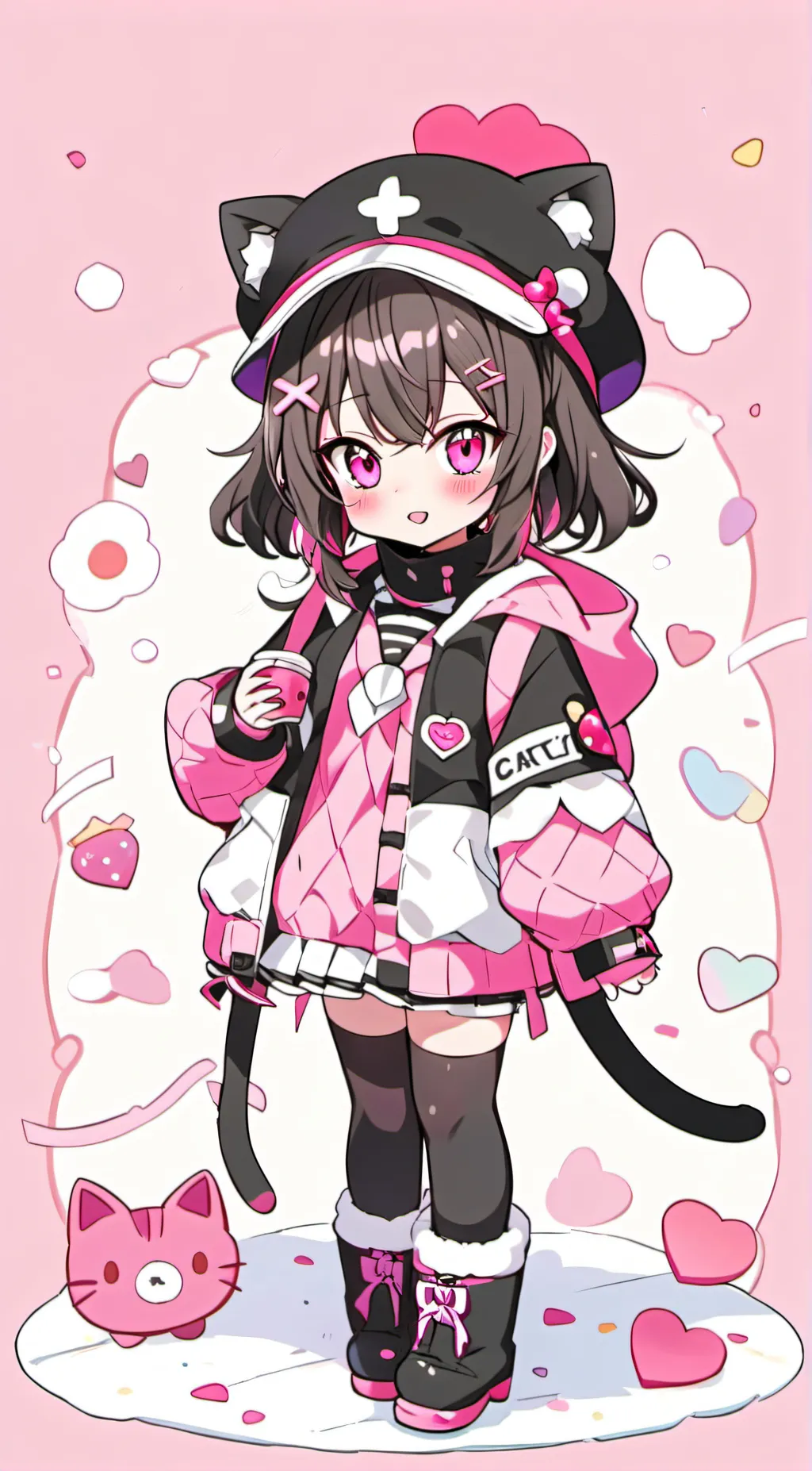 ai character: Chibi style test  background