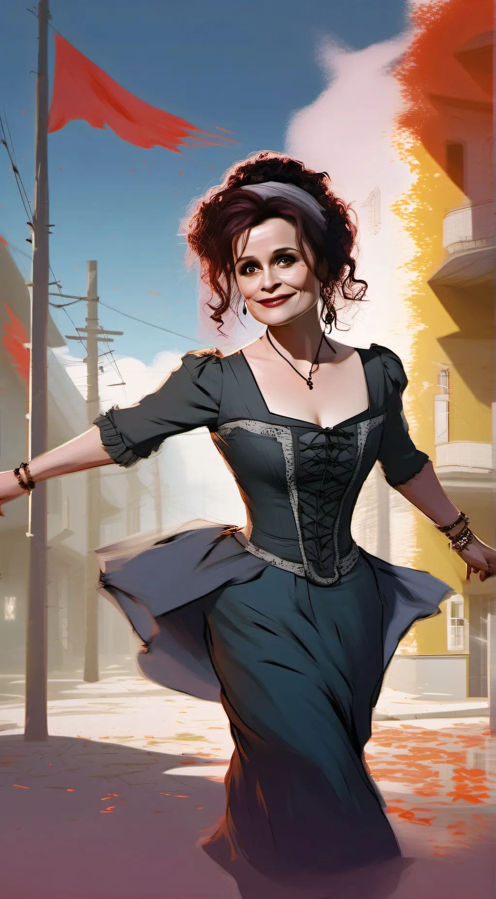 ai character: helena bonham background
