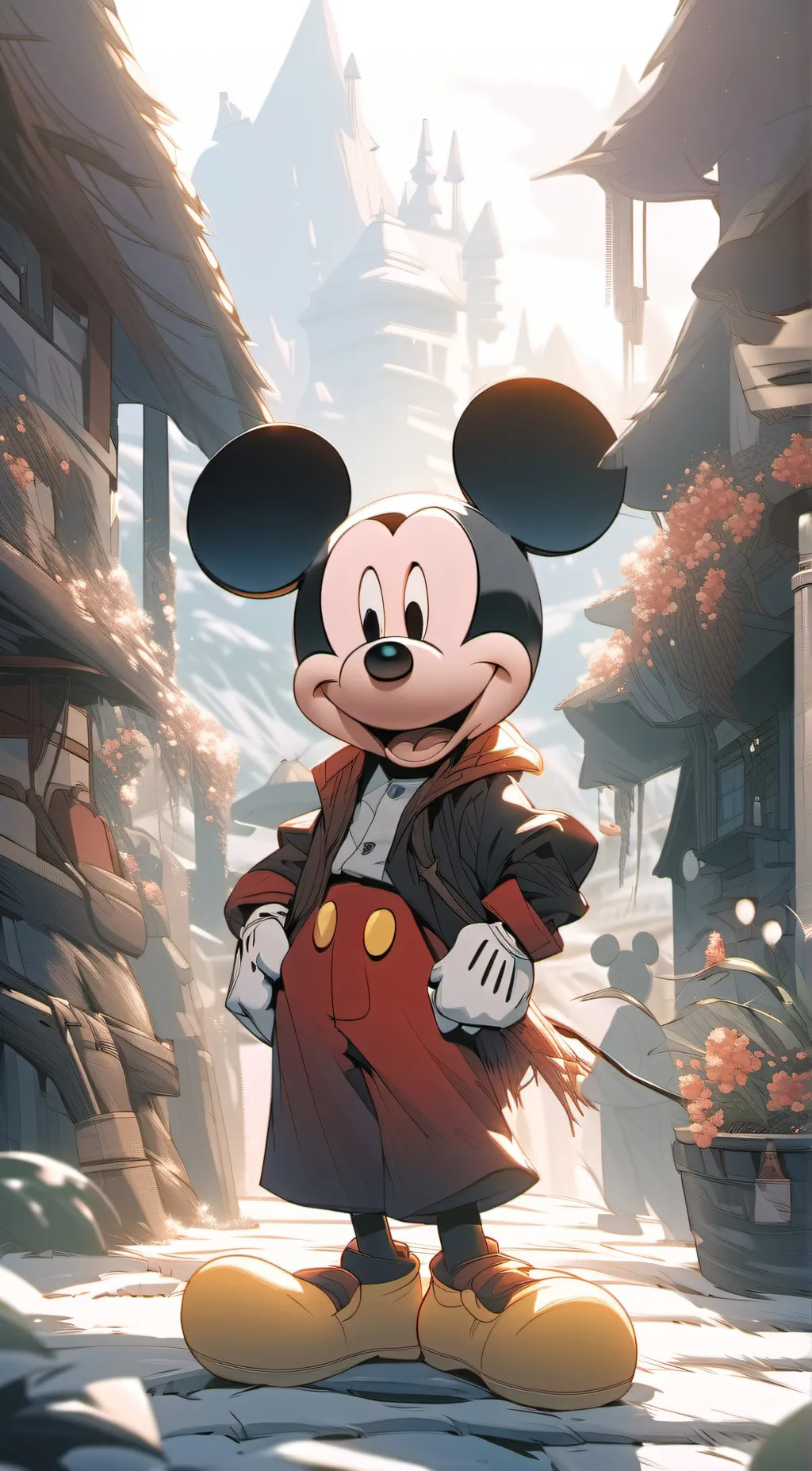 ai character: mickey mouse!! background