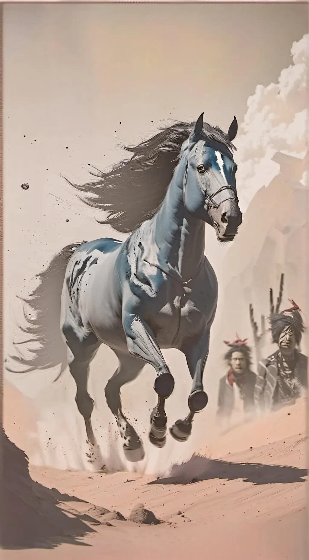 ai character: crazy blue background