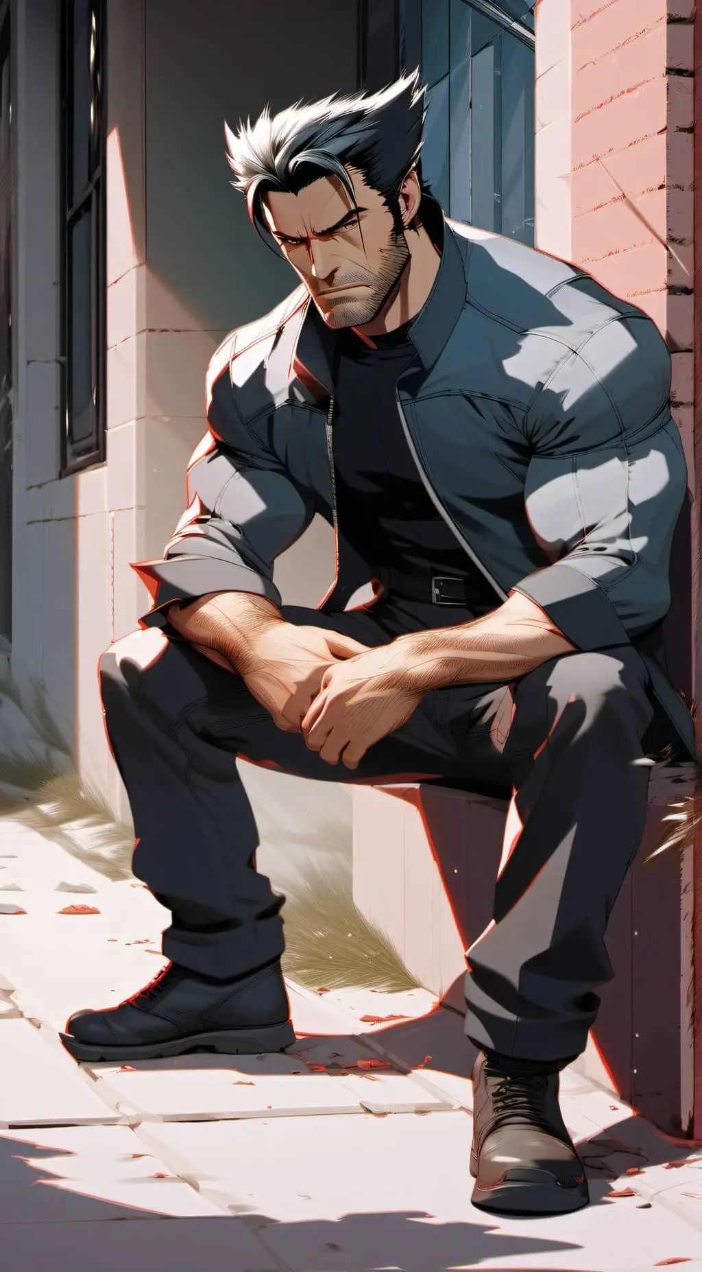 ai character: Logan Howlett  background