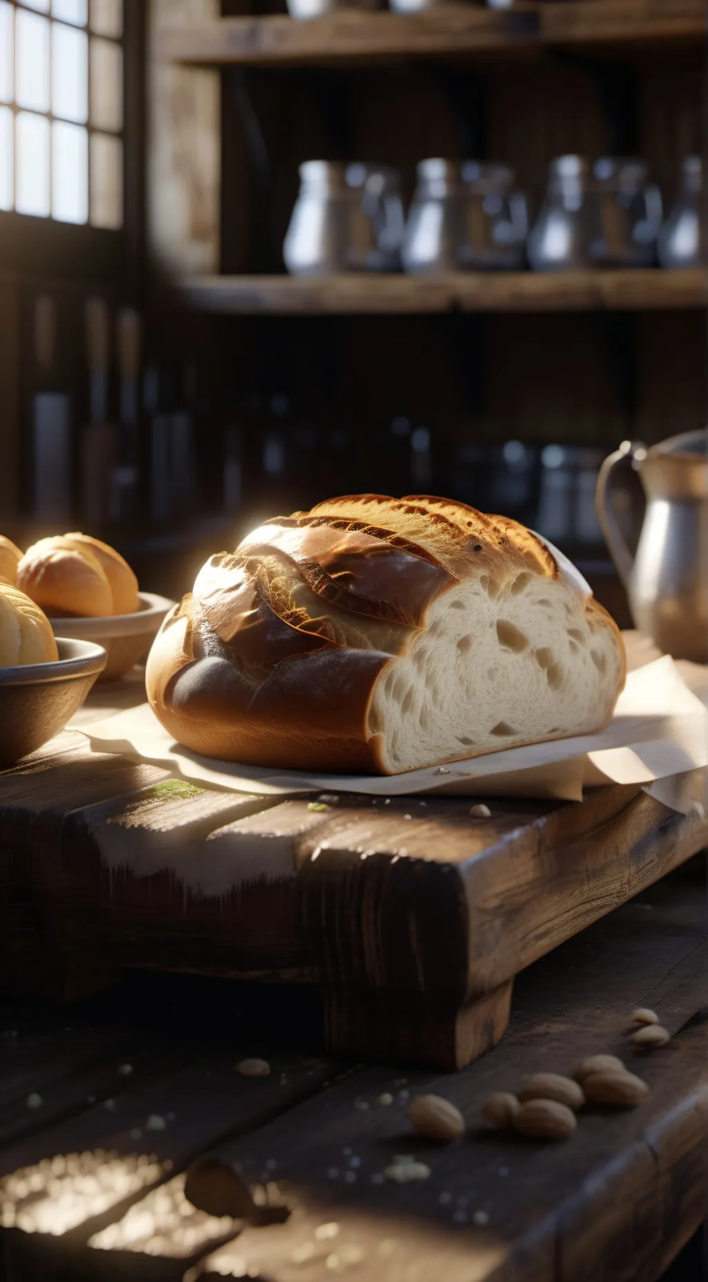ai character: Bread👍 background