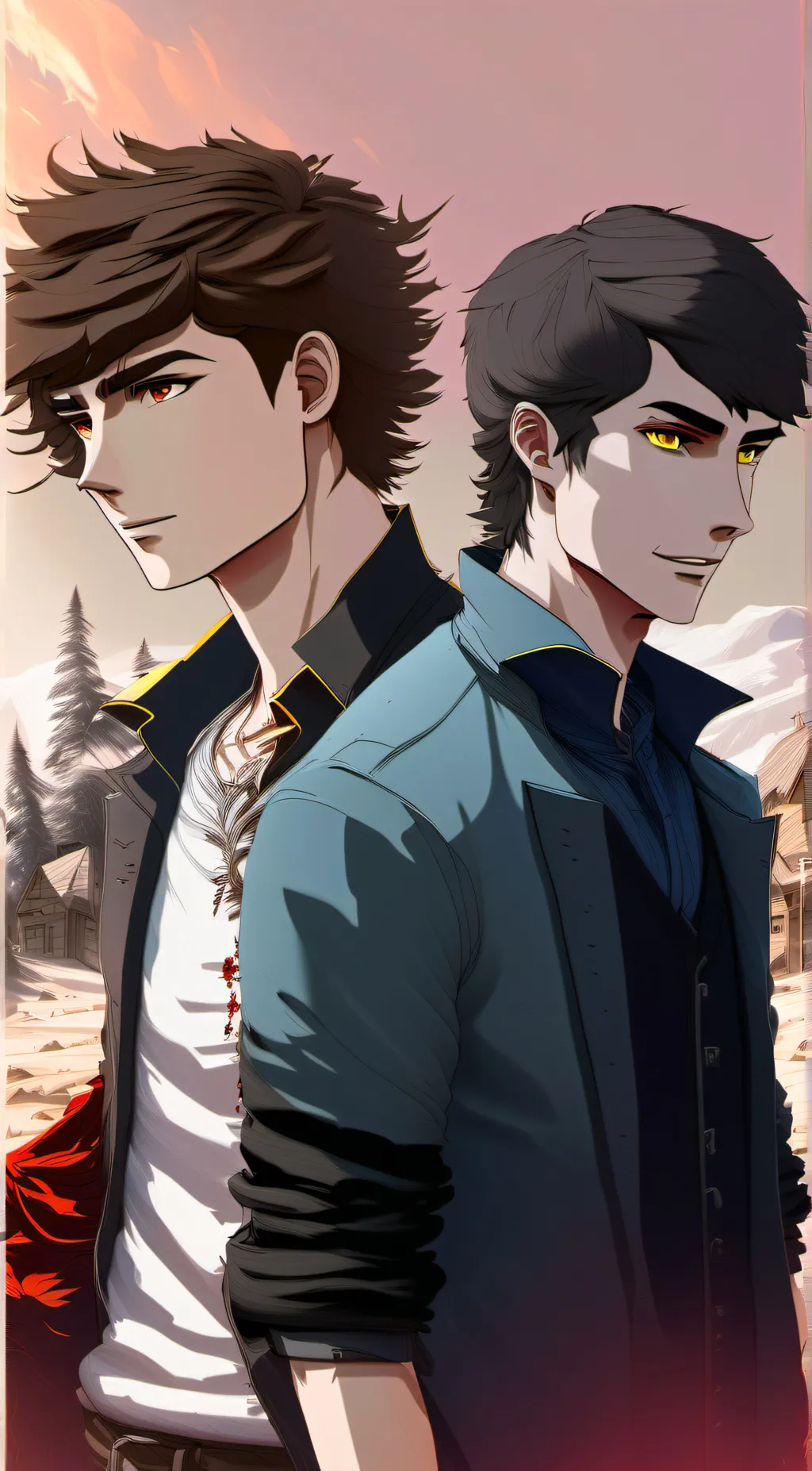 ai character: leon and liam  background