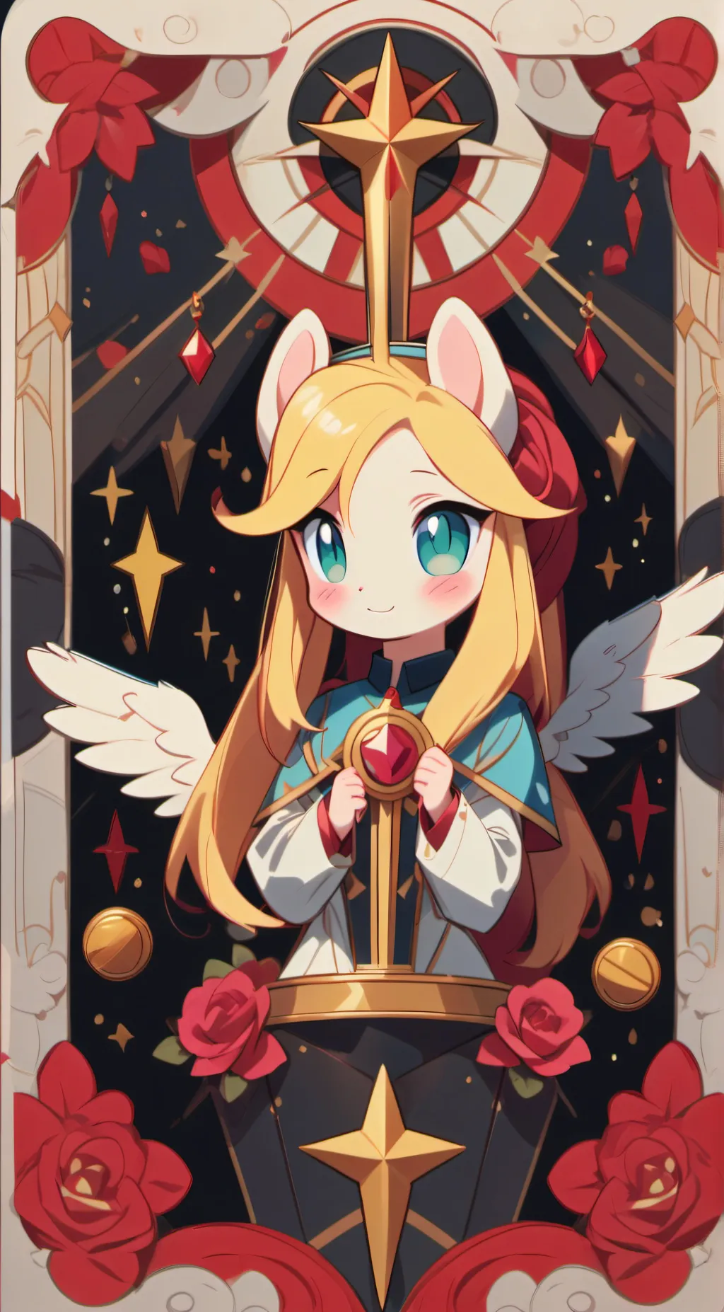 ai character: cherry pie background