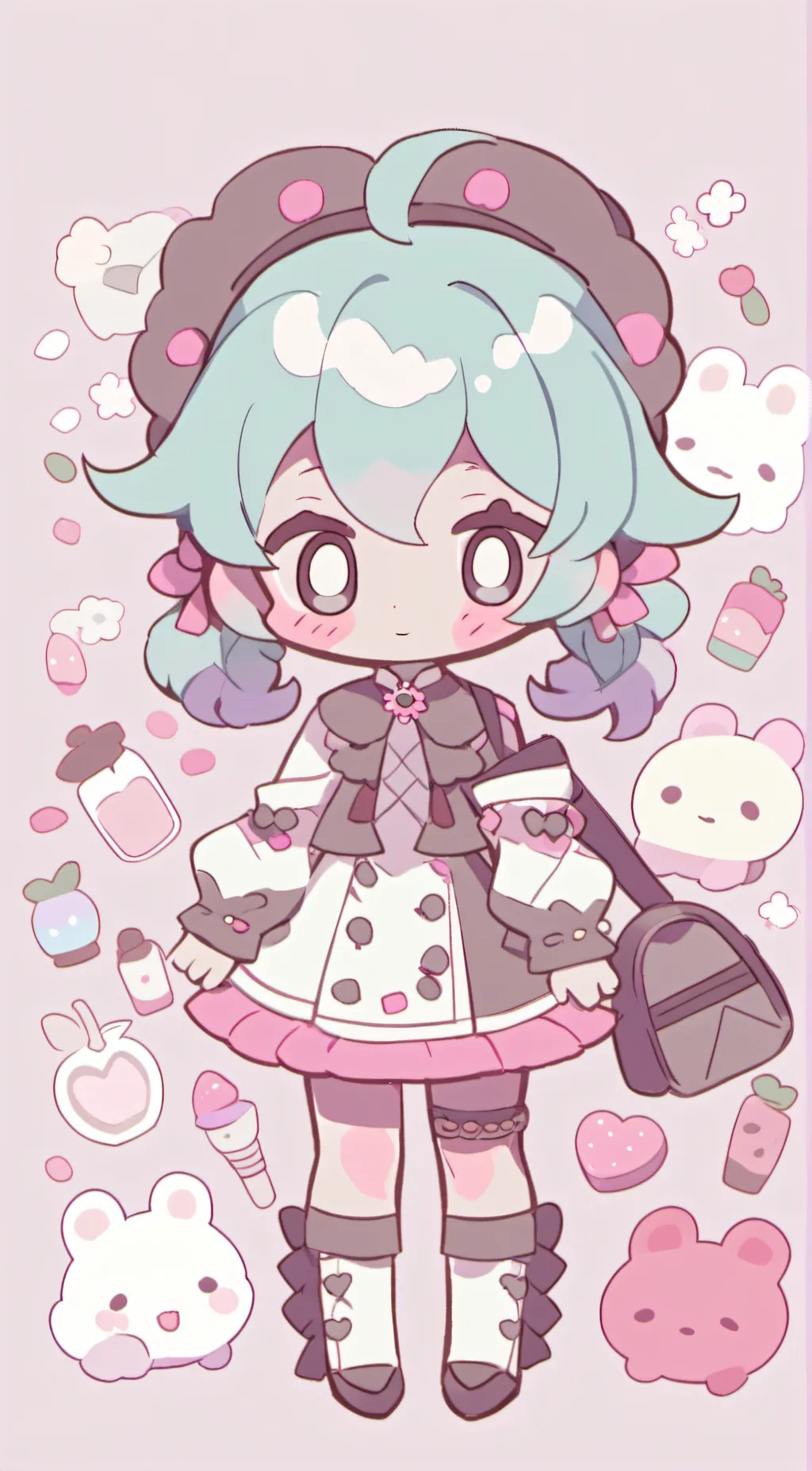 ai character: 🫐Blueberry🫐 background