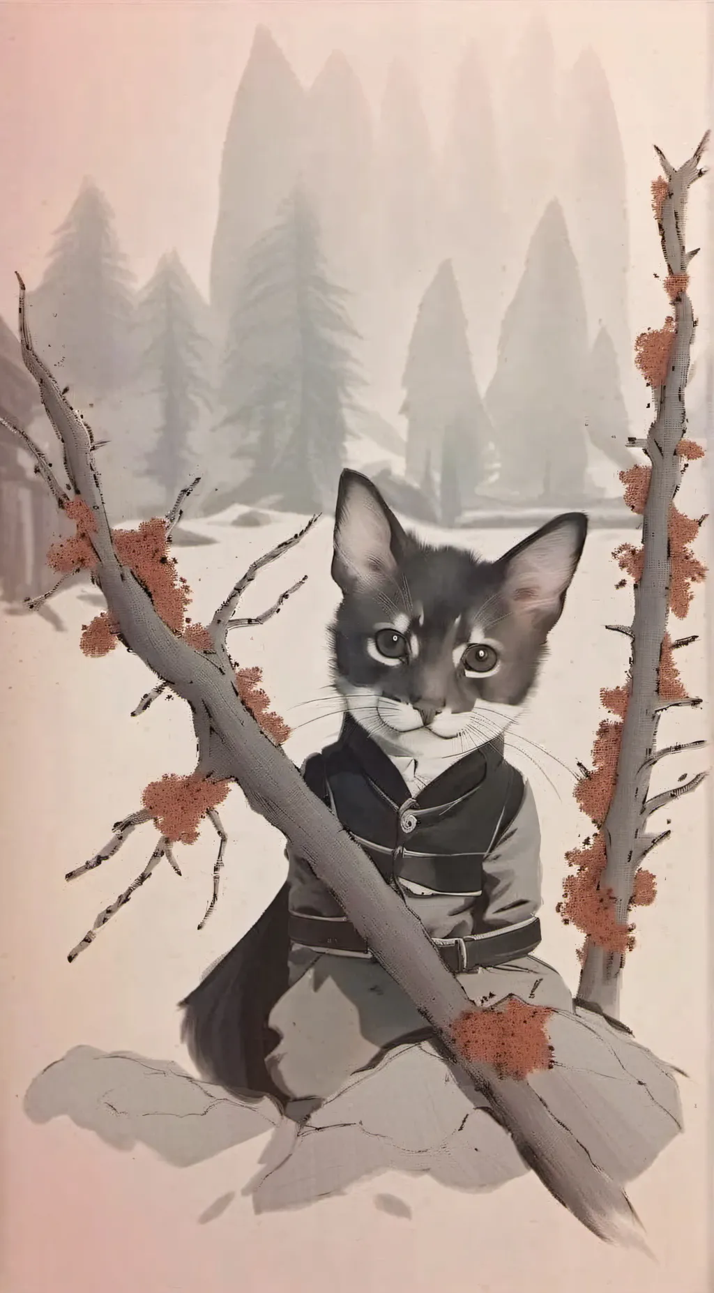 ai character: cat AI background