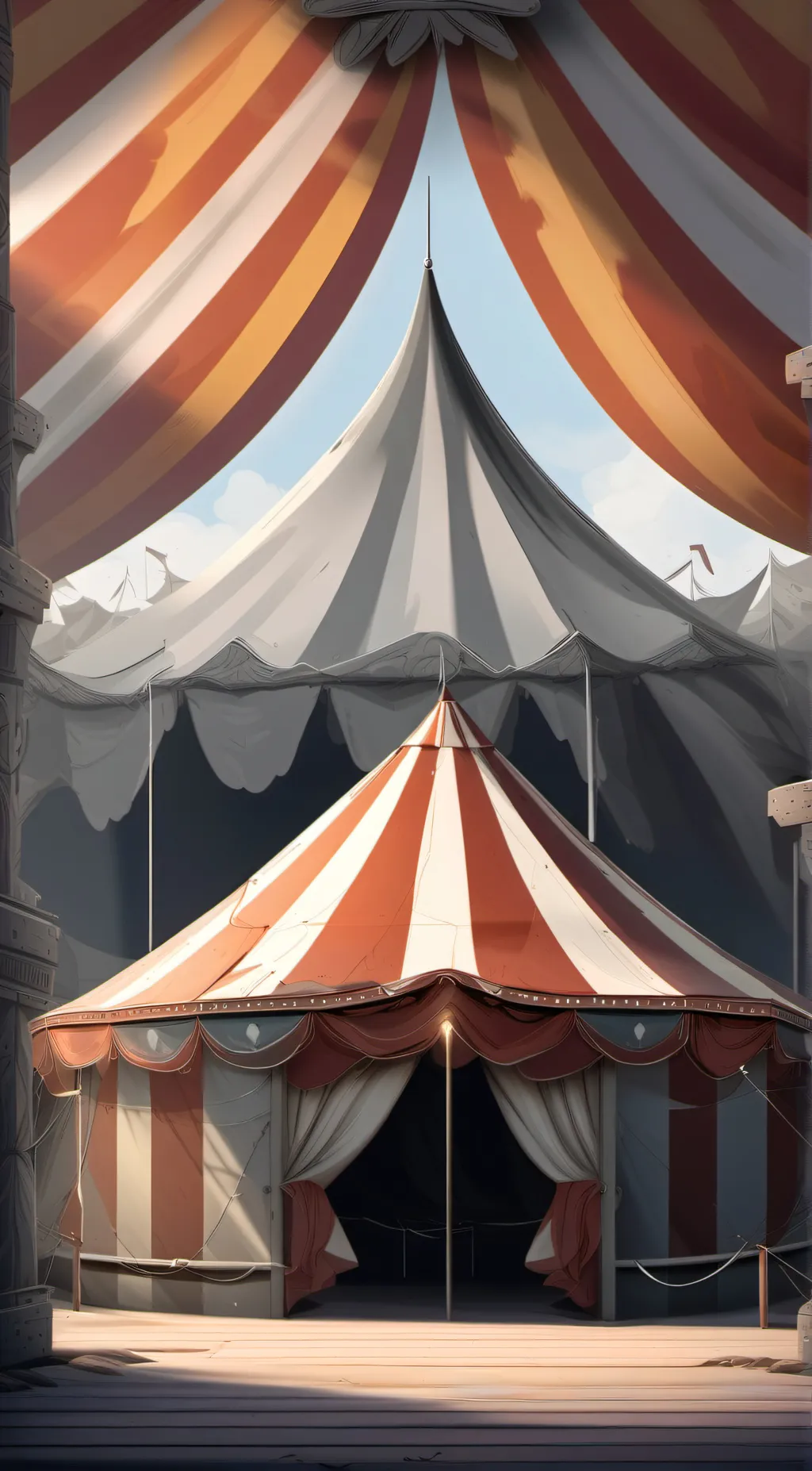 ai character: Digital circus background