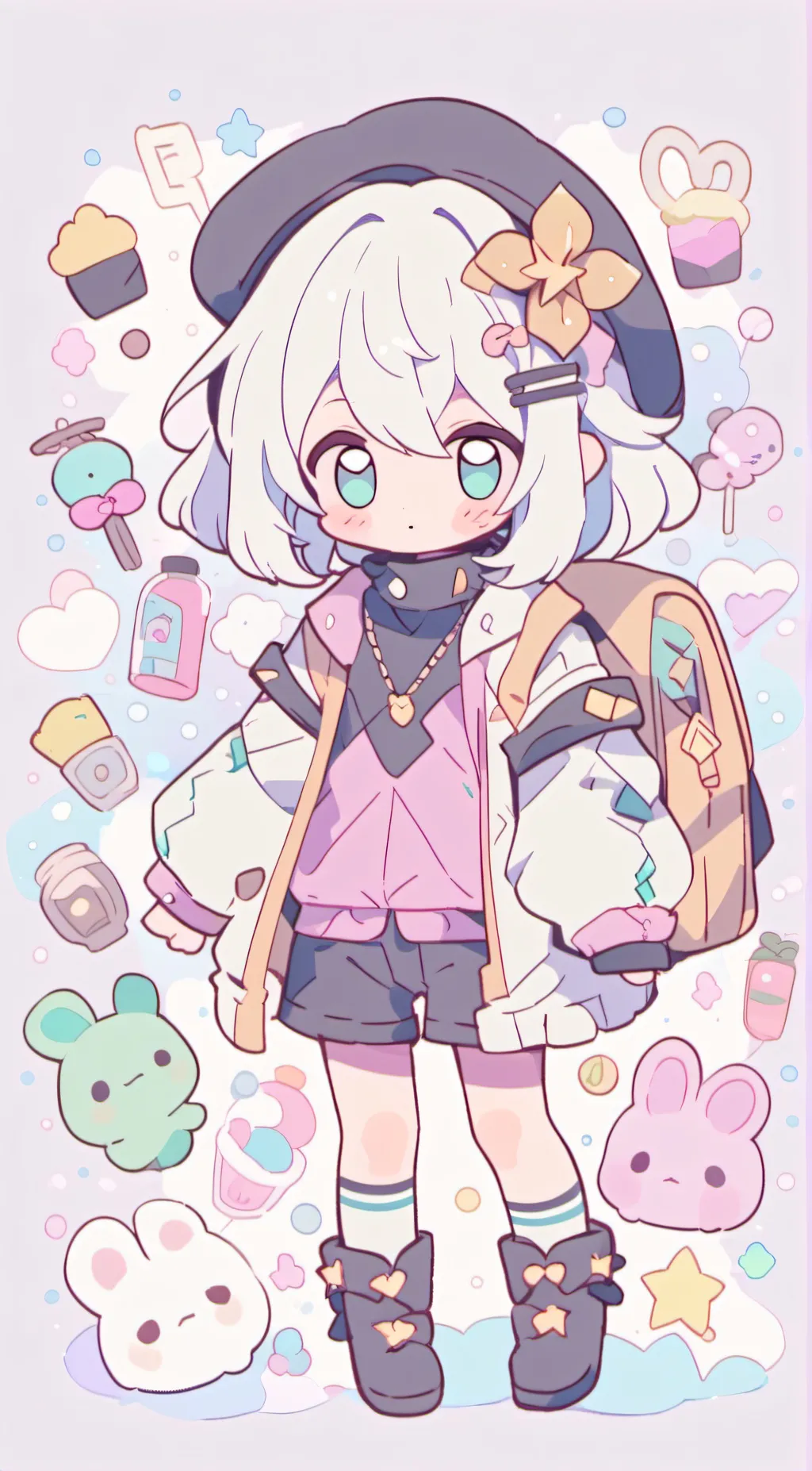 ai character: Happy spring break background