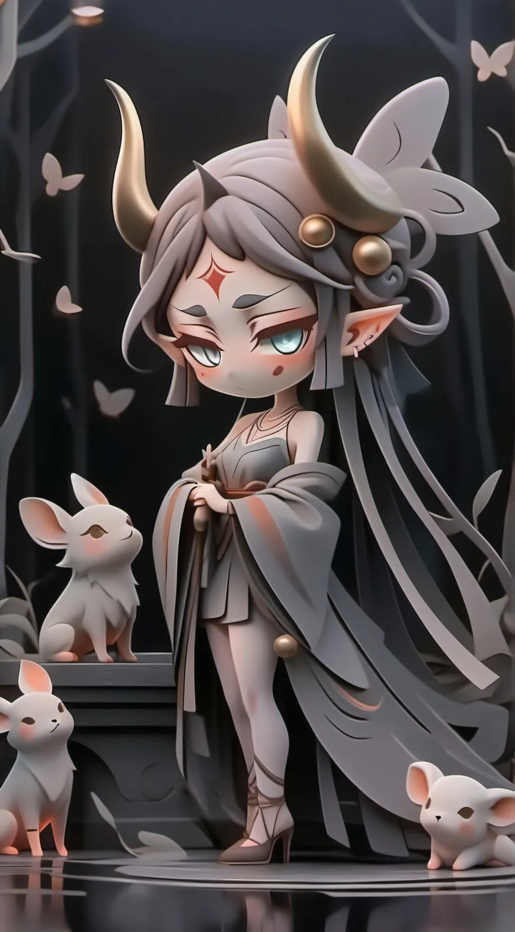 ai character: Lucifer mange background