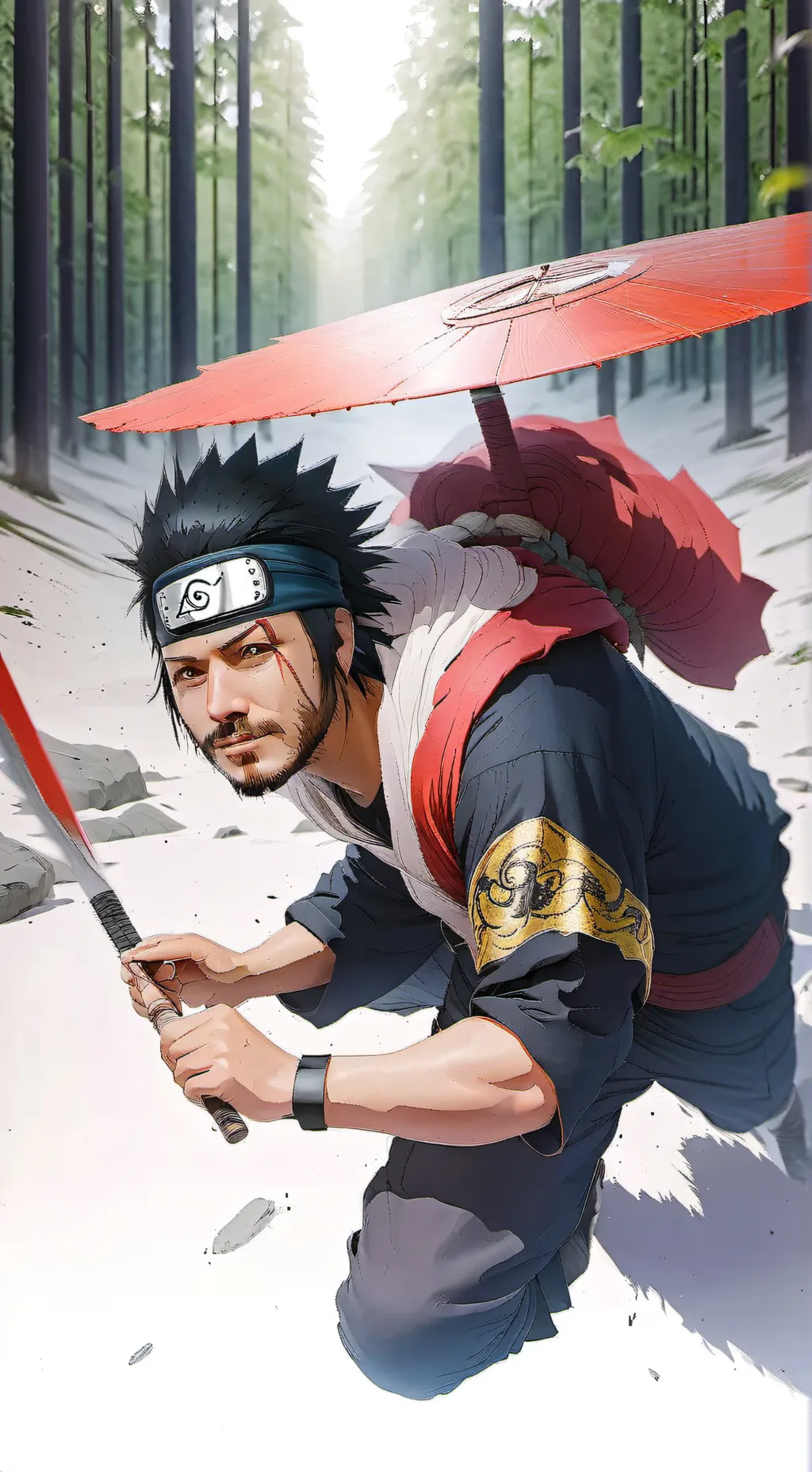 ai character: orochimaru Sasuke background