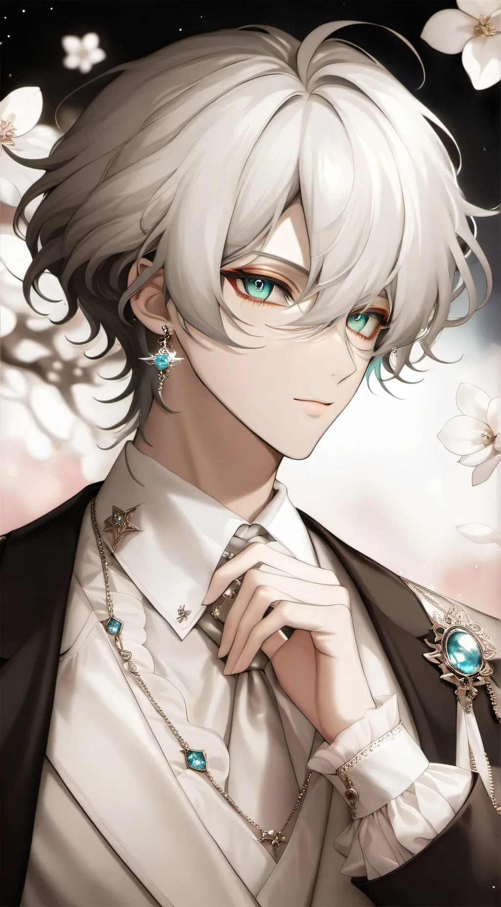 ai character: Cyan background