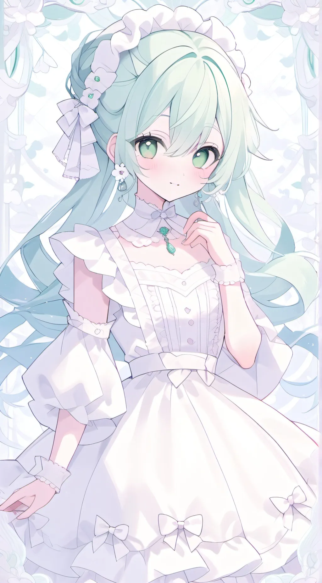 ai character: Mint background