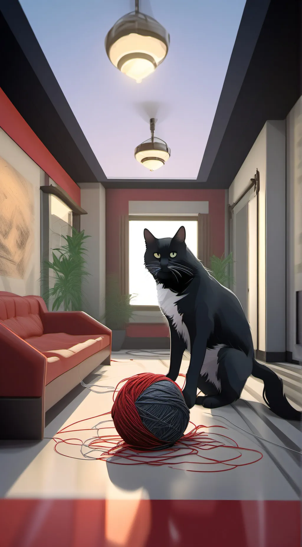 ai character: Hazbin hotel cat:> background