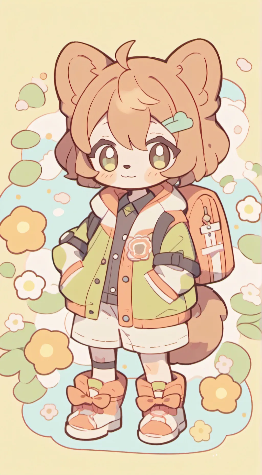 ai character: DogDay background