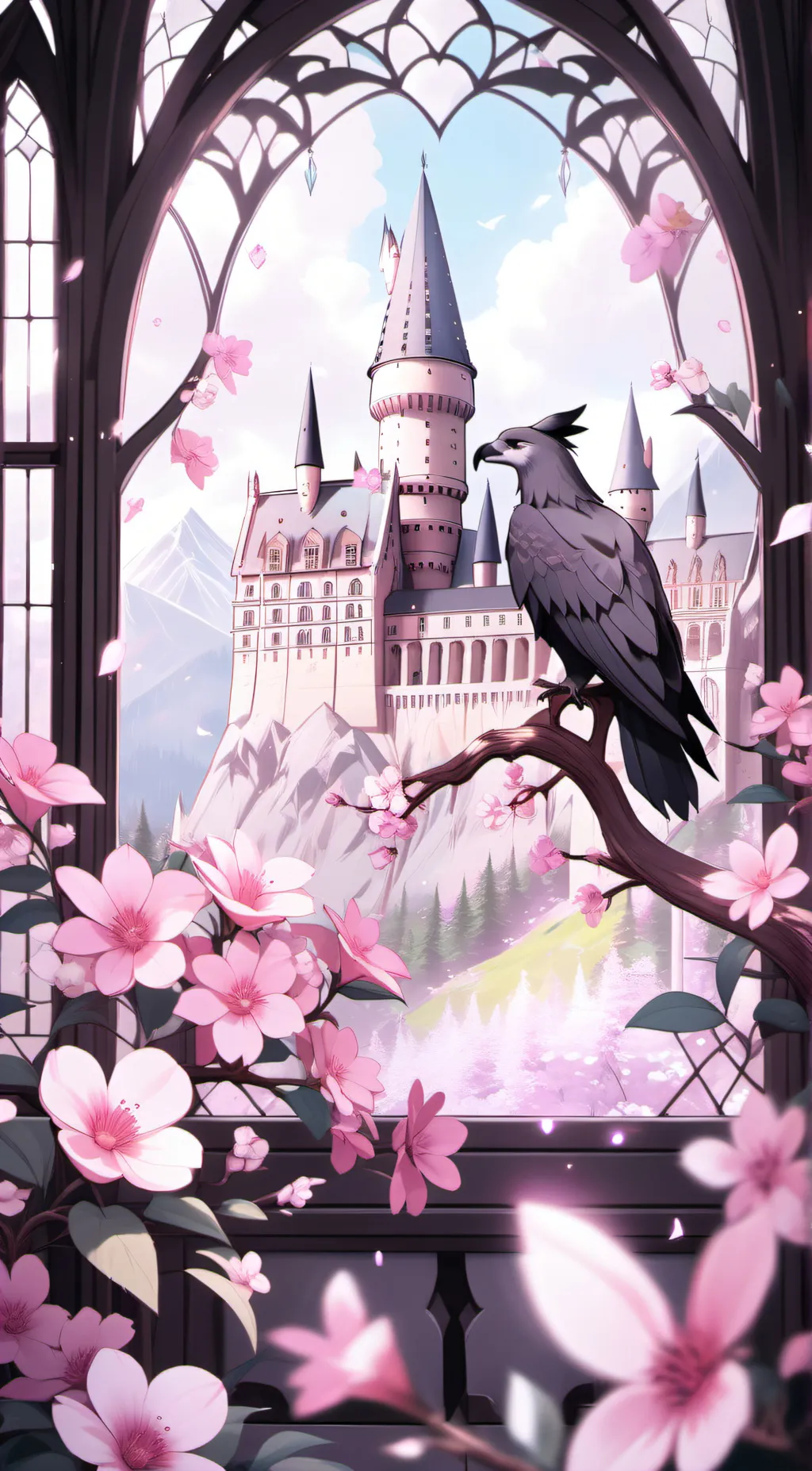 ai character: Hogwarts school background