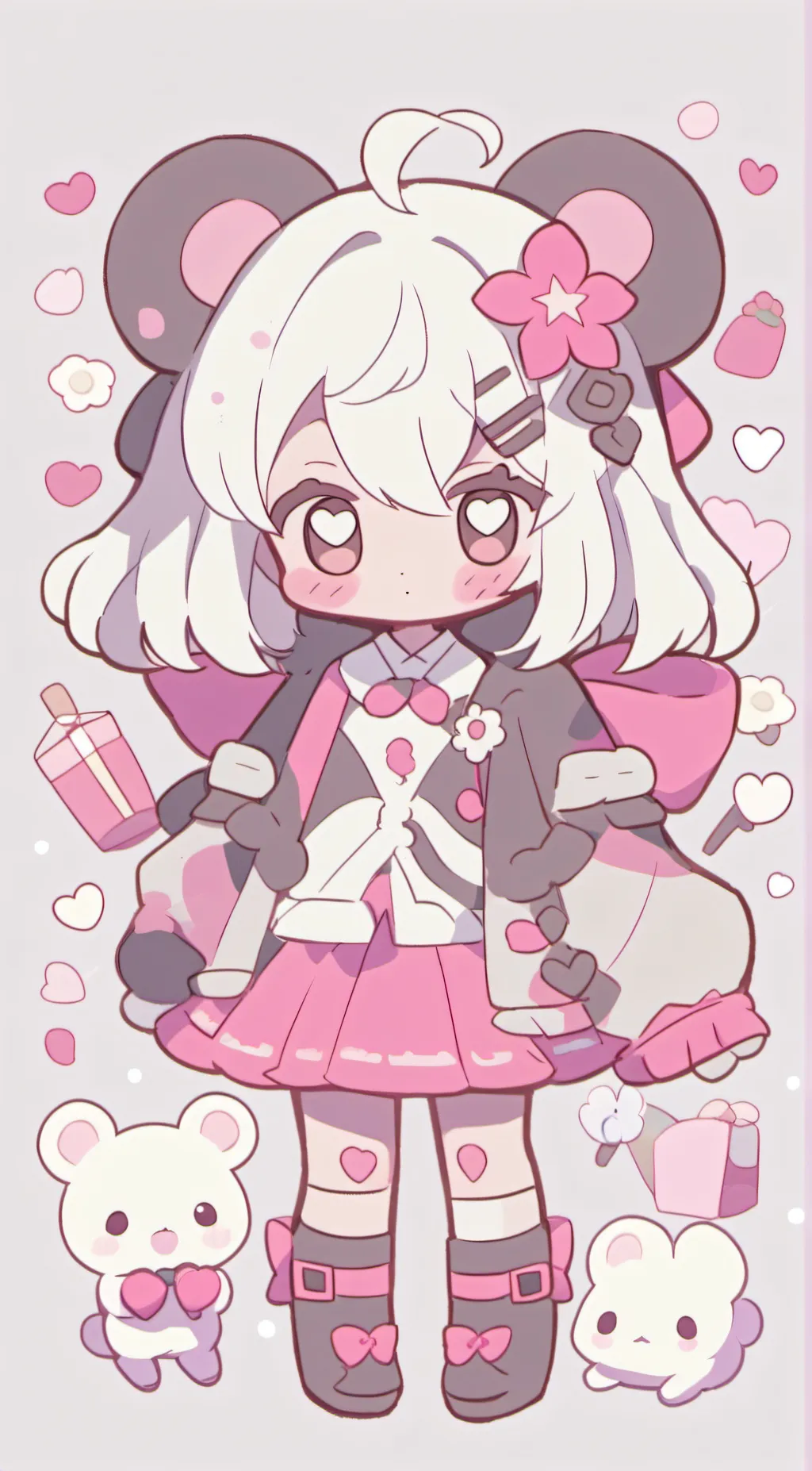 ai character: Cute  background