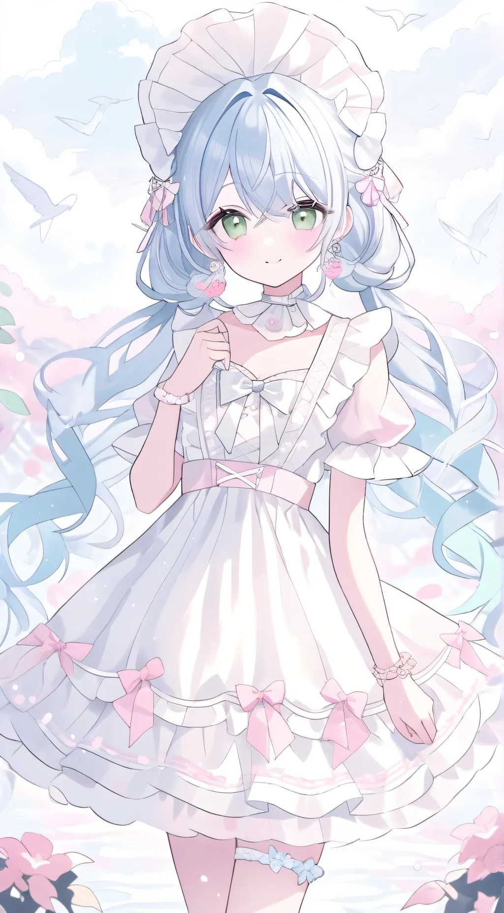 ai character: smiling critters background