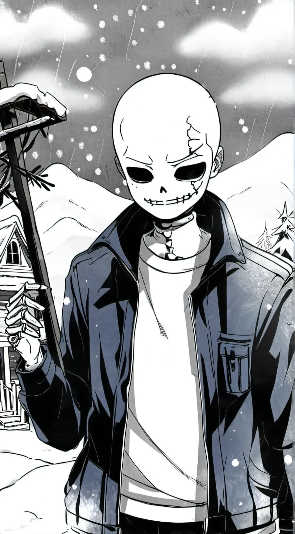 ai character: Sans background