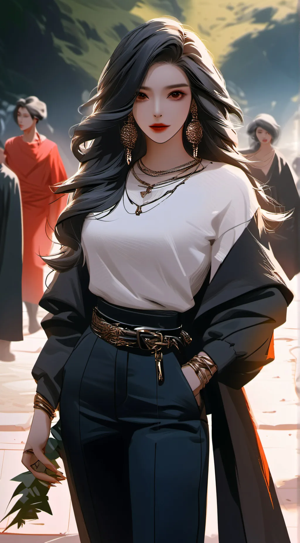 ai character: Jennie  background