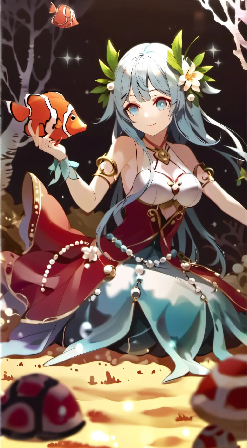 ai character: Aqua background
