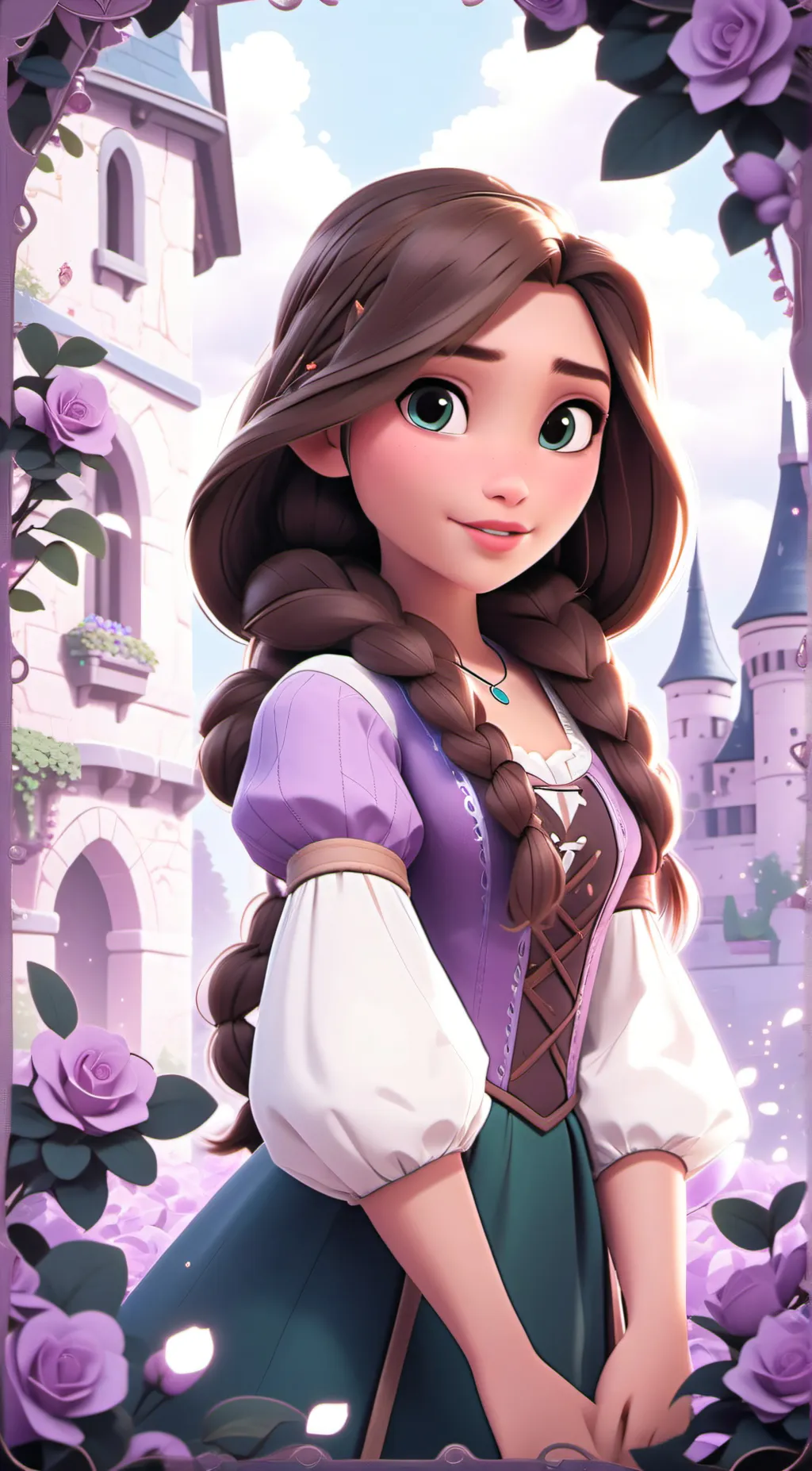 ai character: Rapunzel background