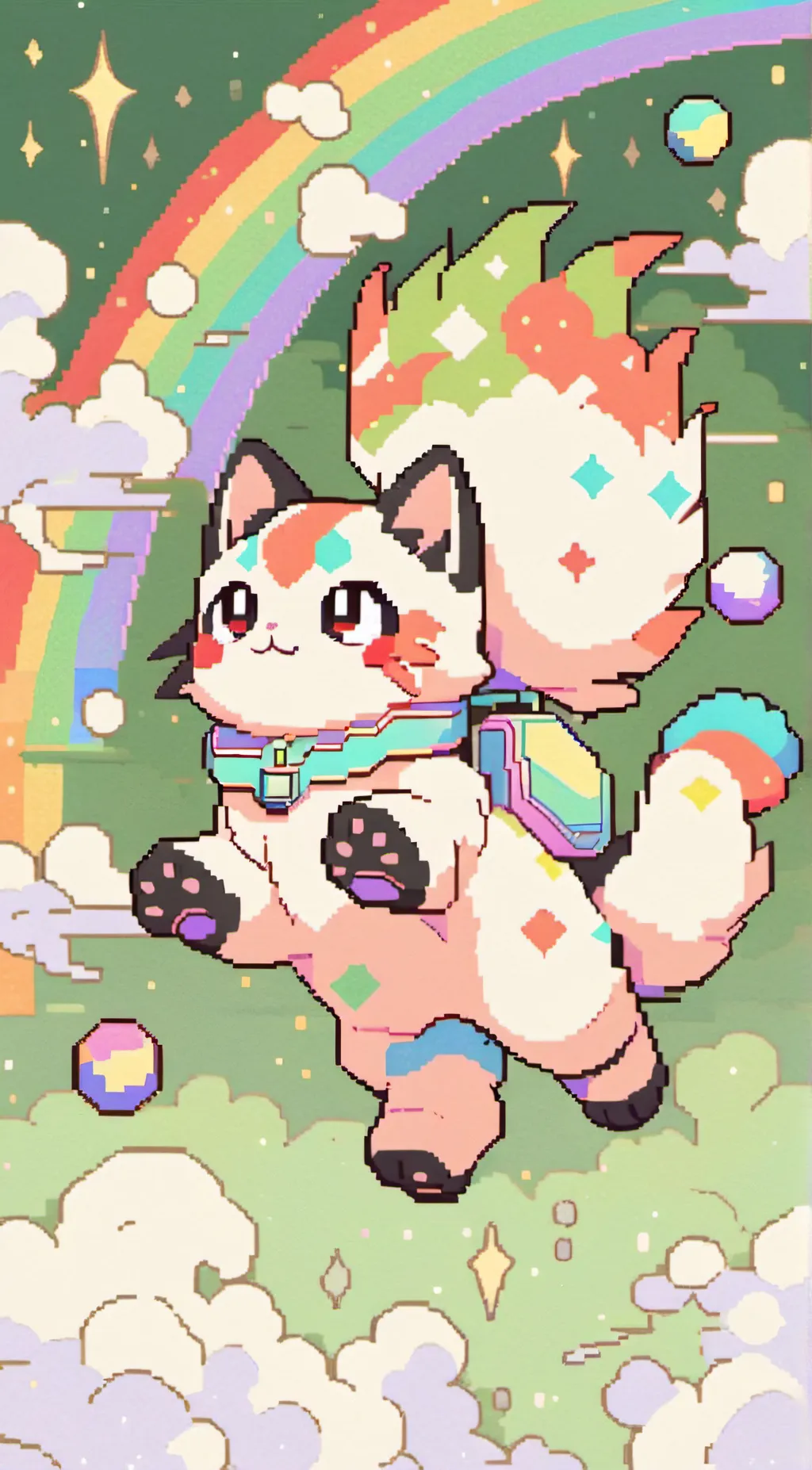 ai character: Nyan cat background