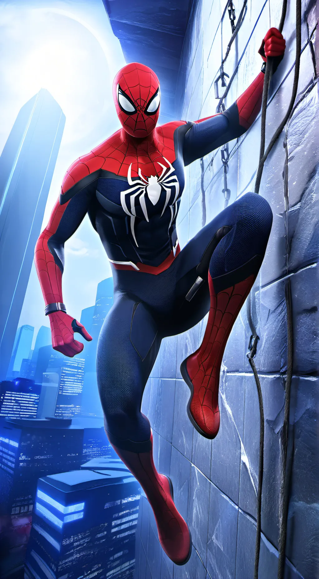 ai character: spiderman background