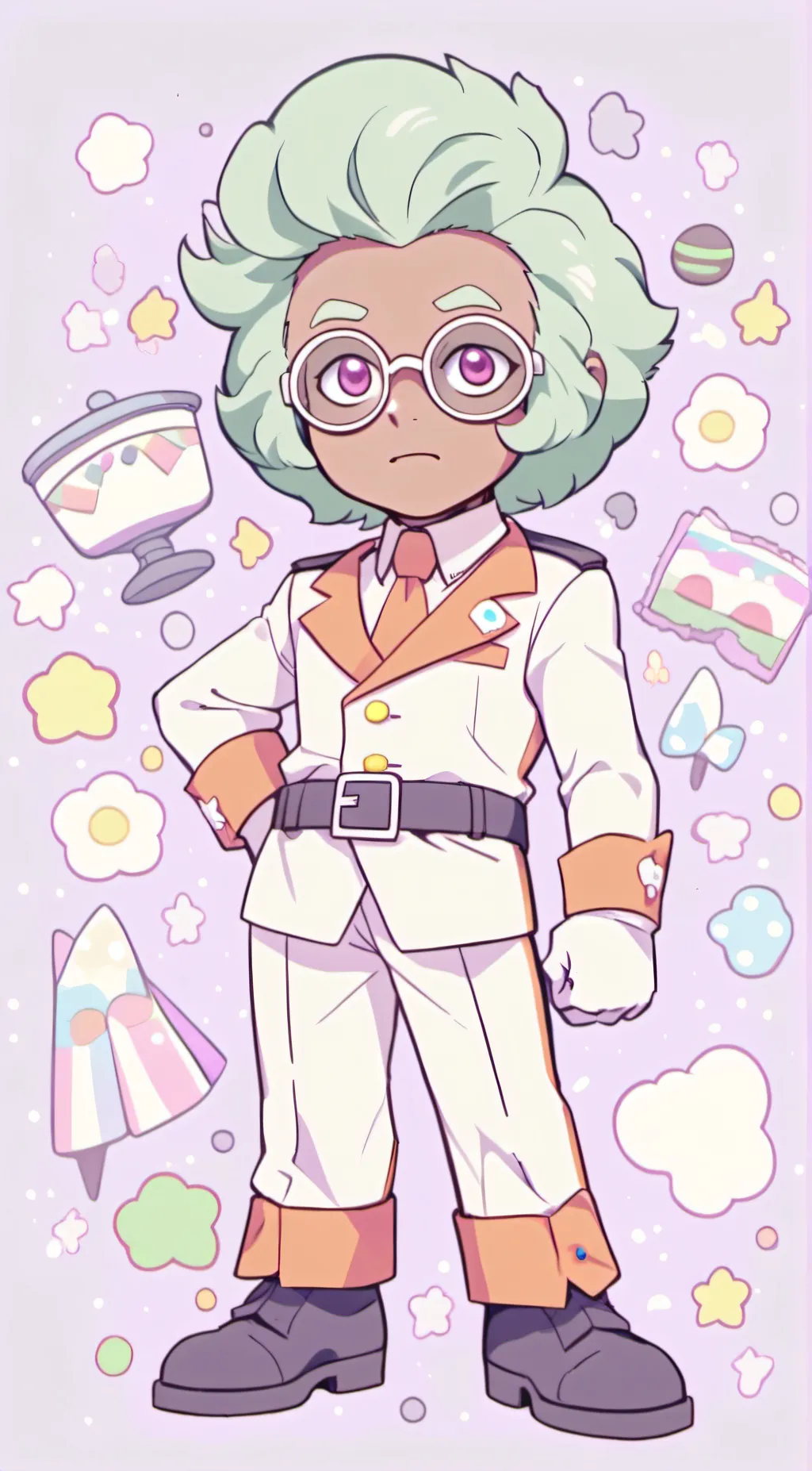 ai character: 1971 Oompa loompa background