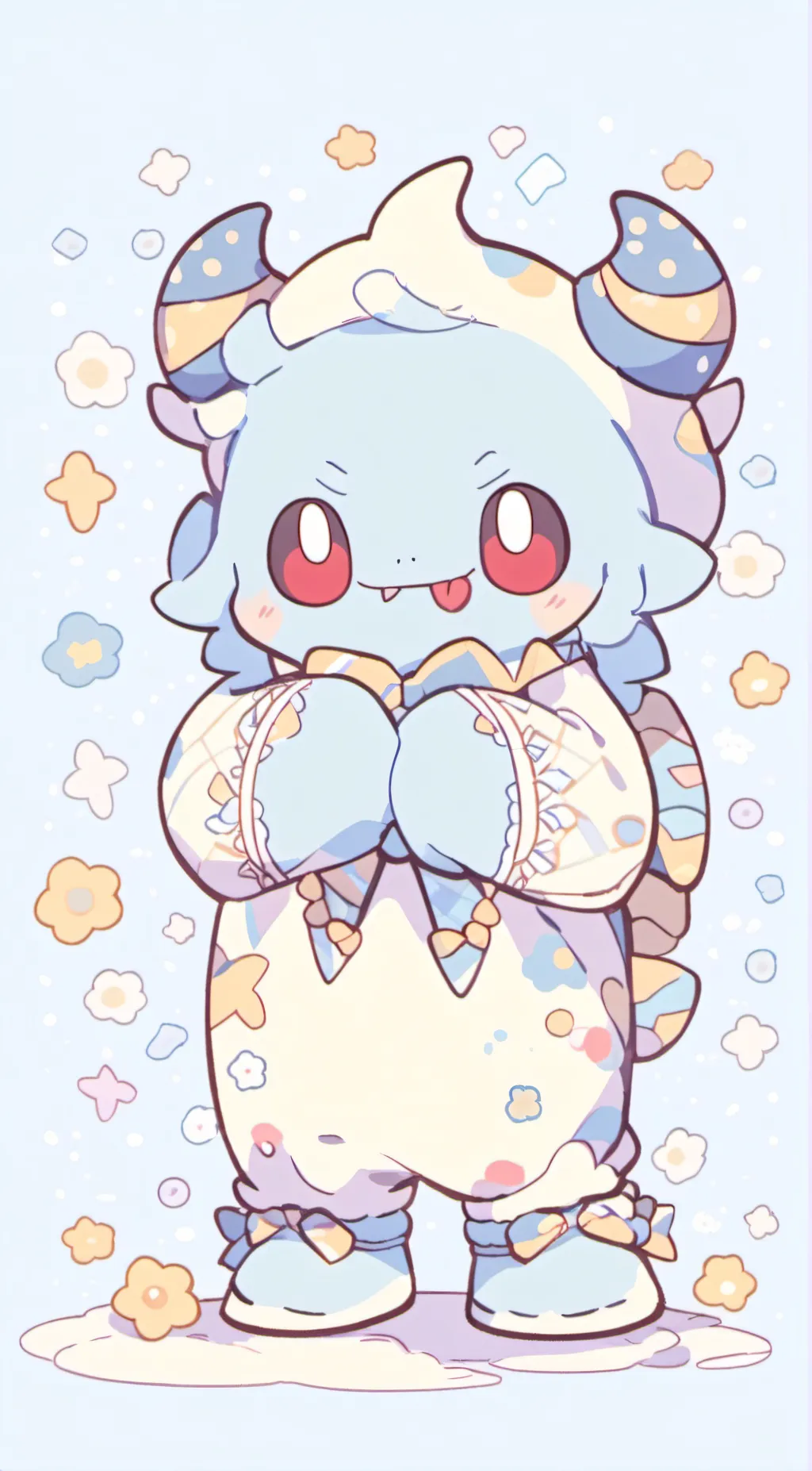 ai character: huggy wuggy  background