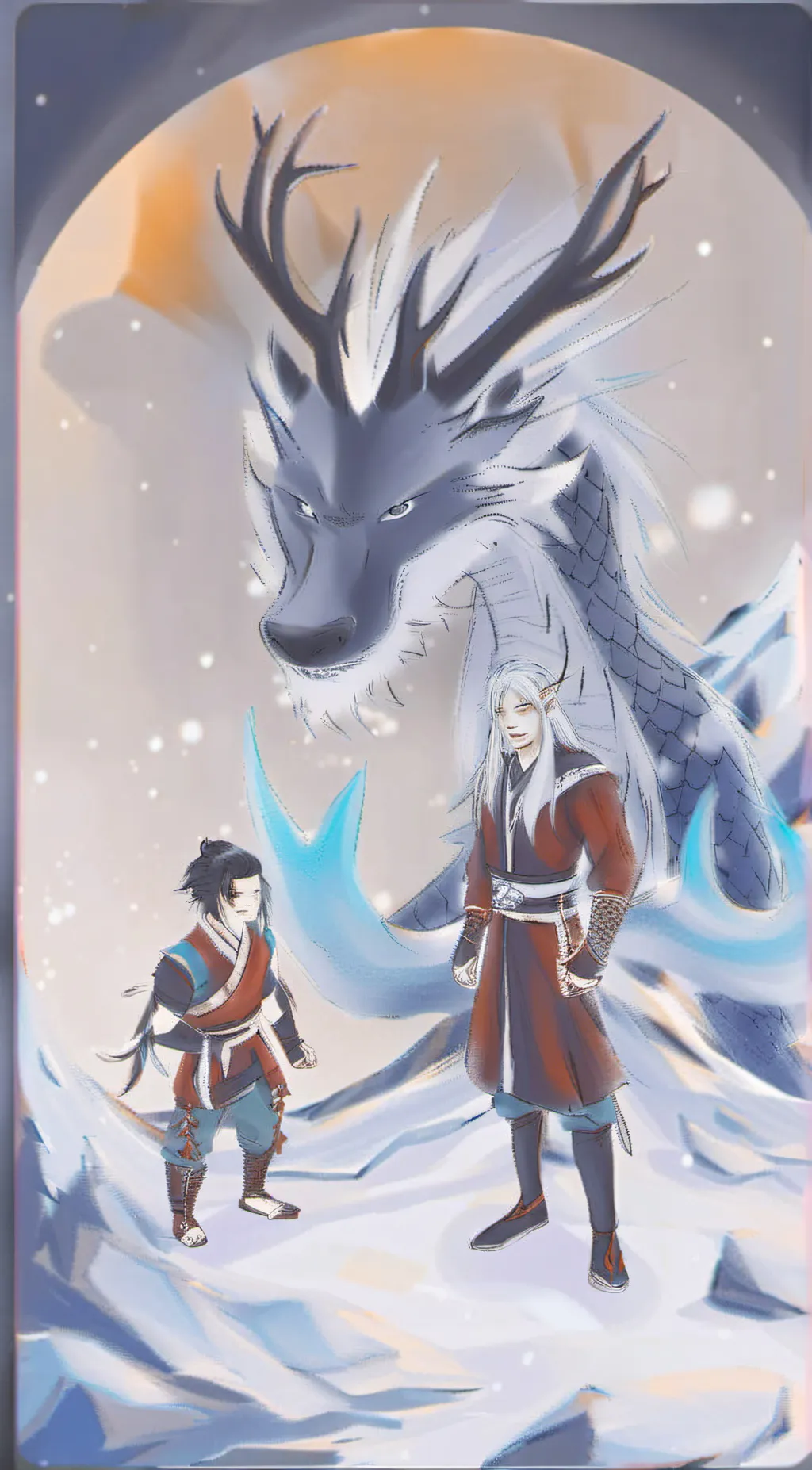 ai character: ice dragon Ace background