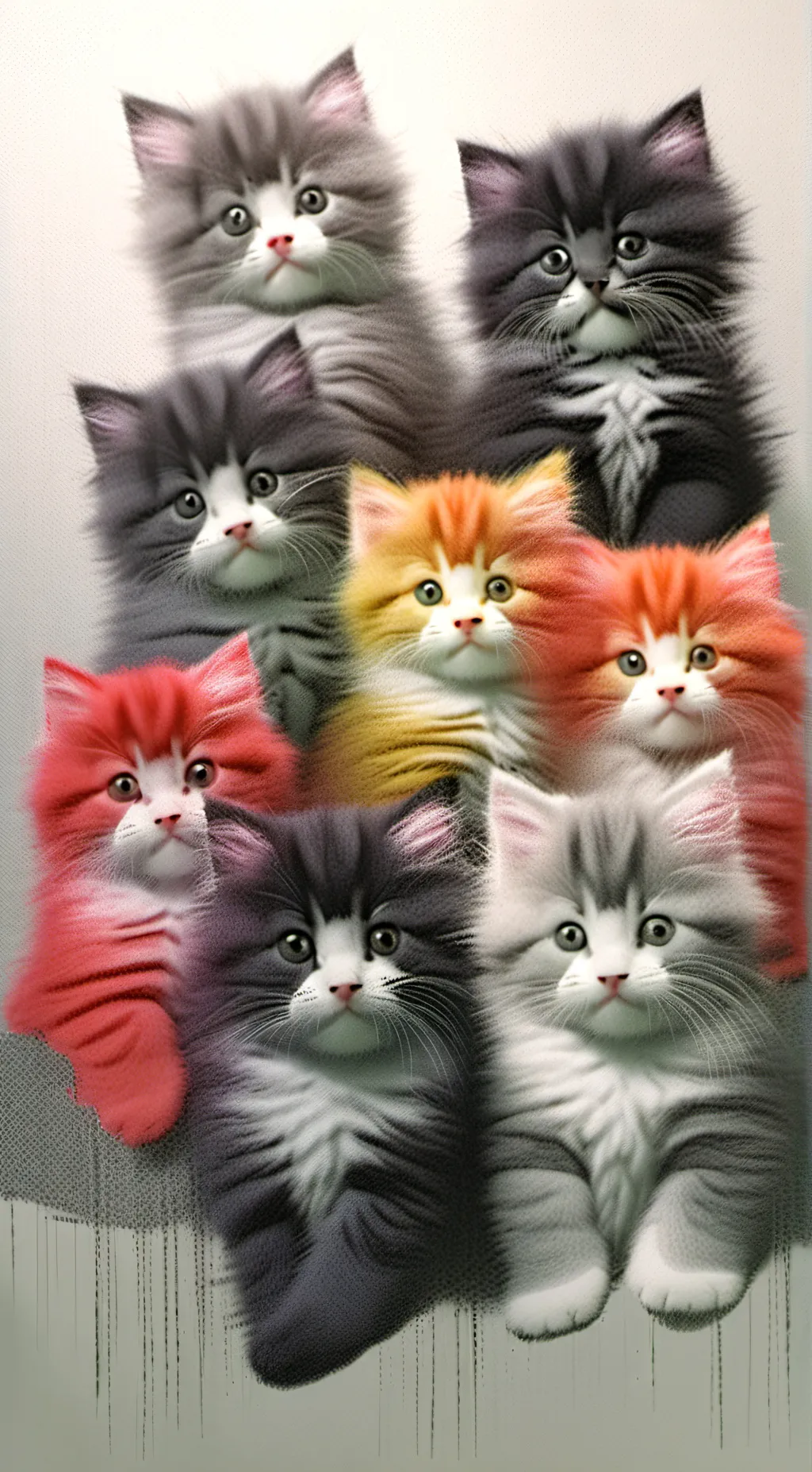 ai character: running kittens background
