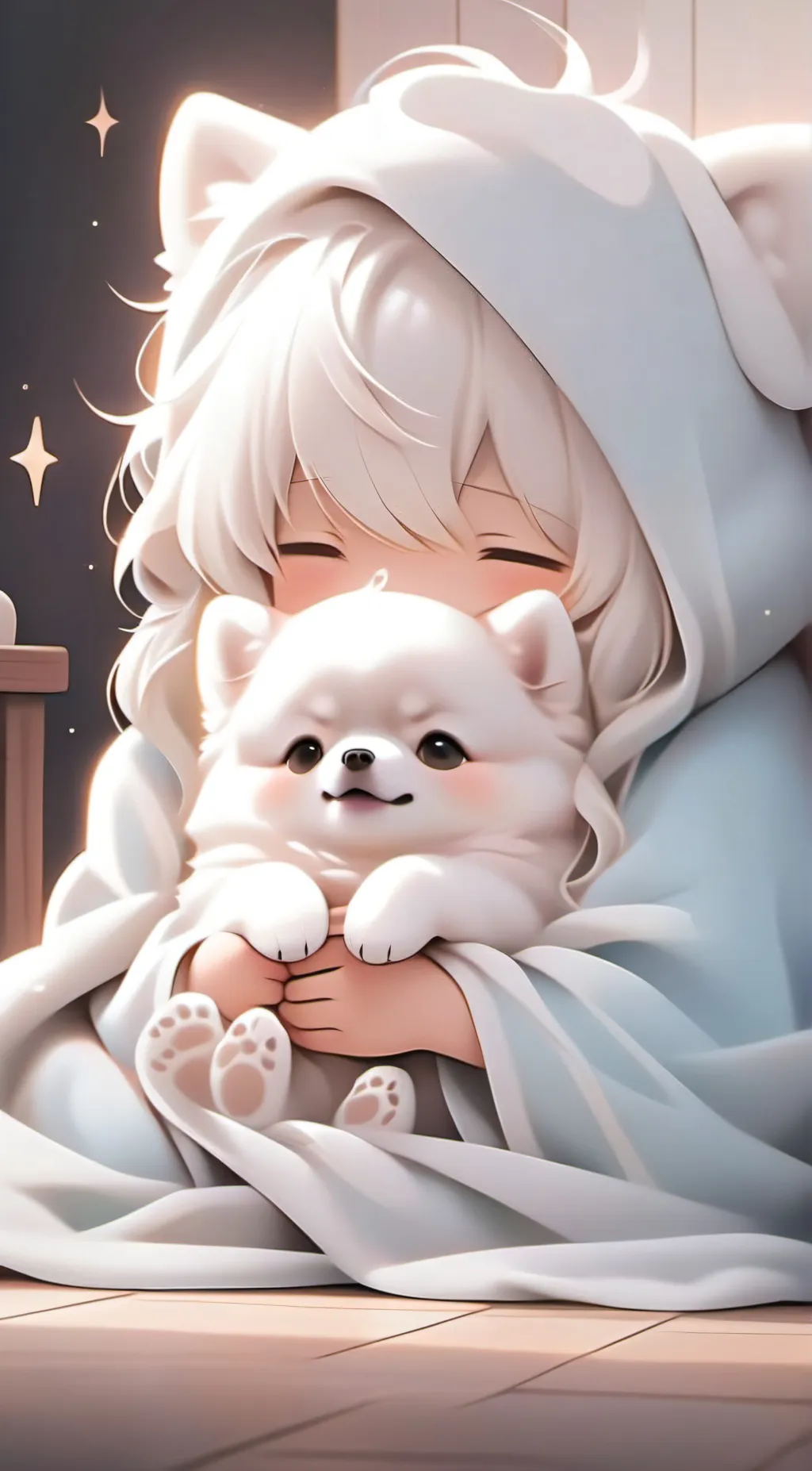 ai character: Mia & Vanilla background
