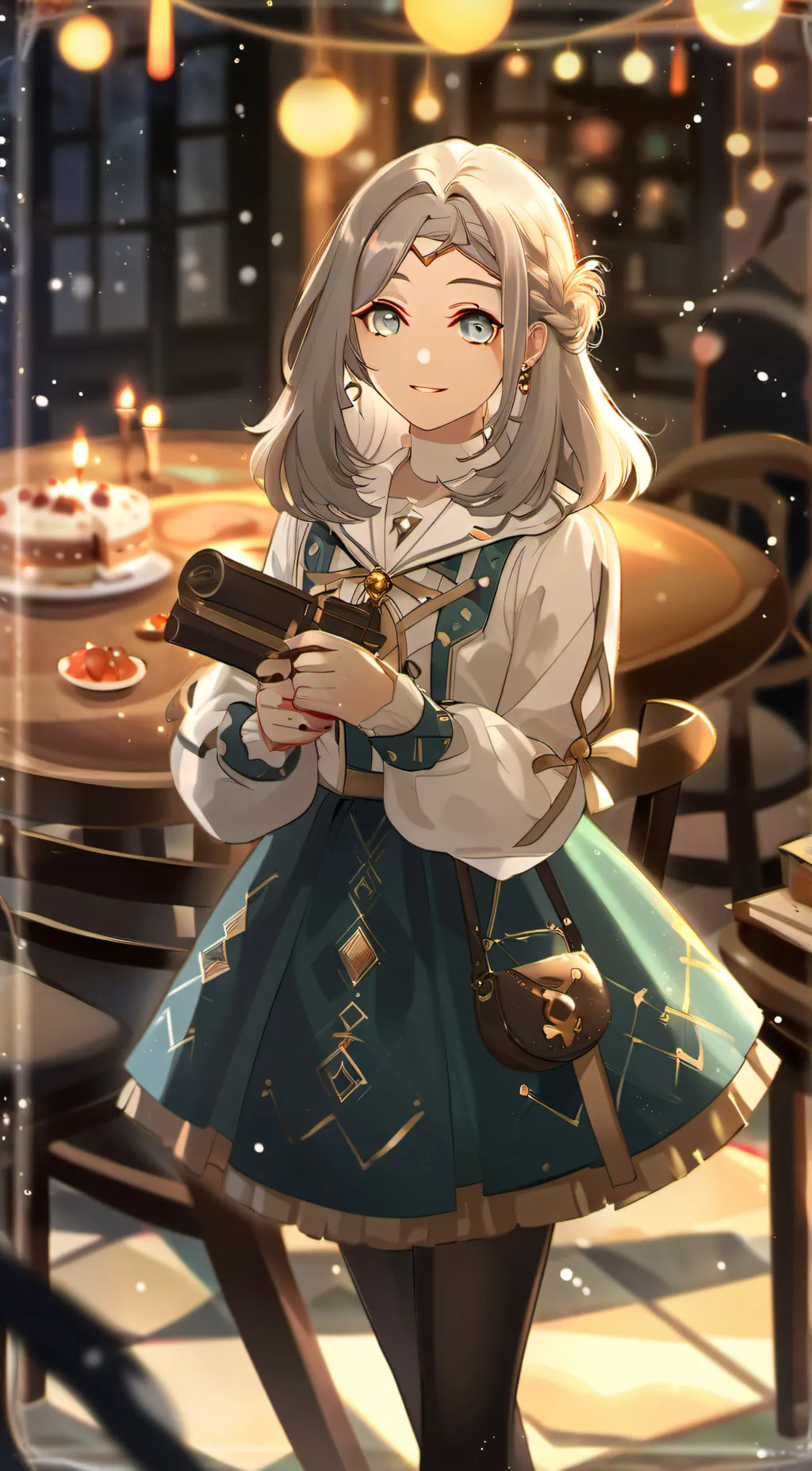 ai character: Aidette  Cancino.  background