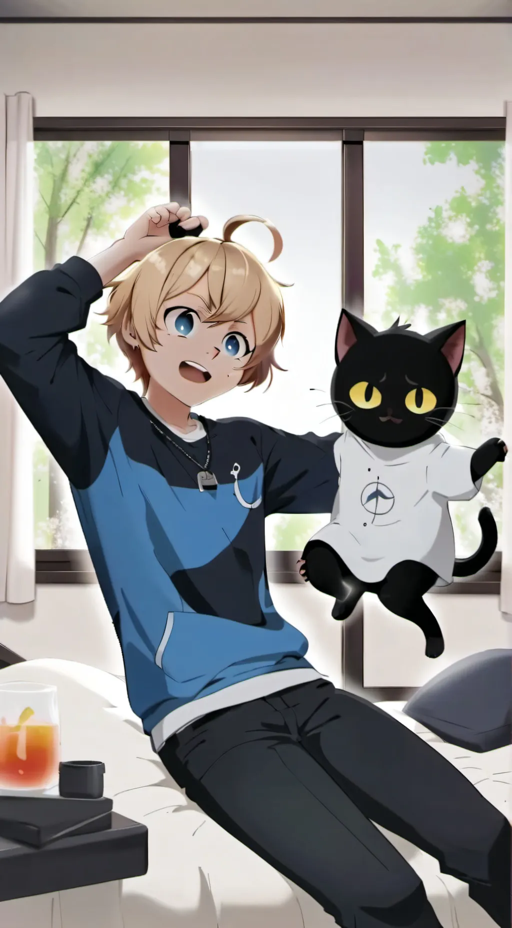 ai character: Adrien/catnoir background
