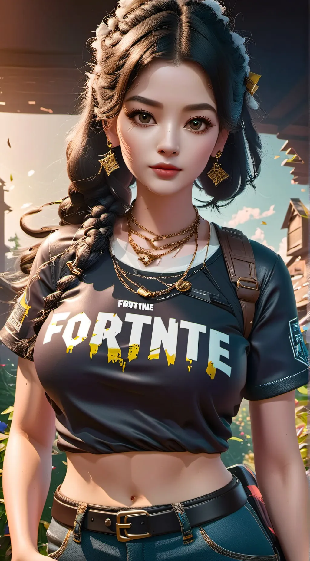 ai character: Fortnite girl background