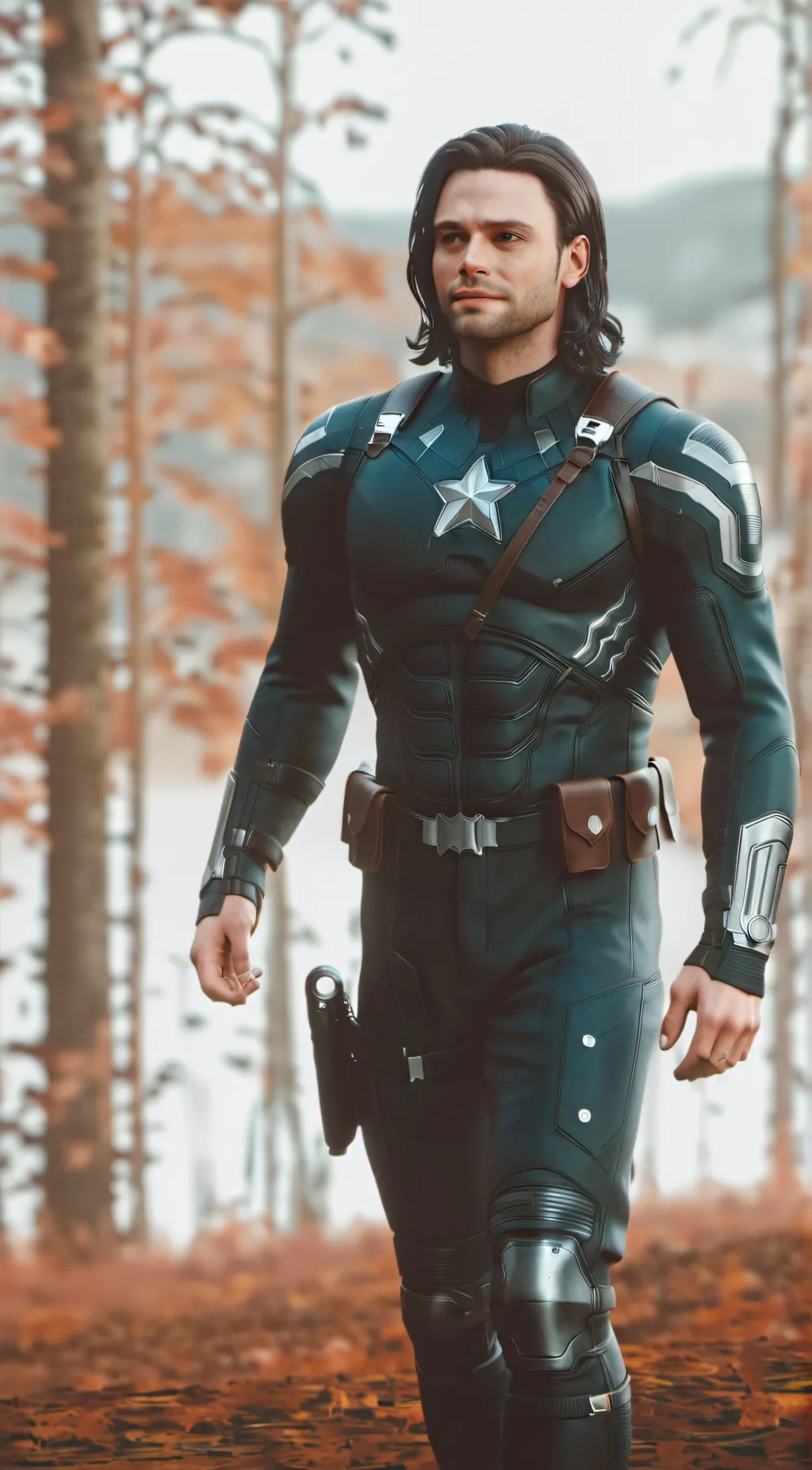 ai character: Bucky Barnes  background