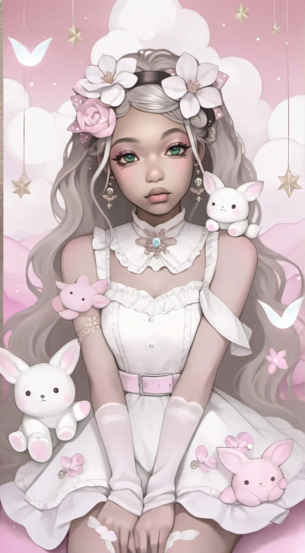 ai character: zay🤍 background