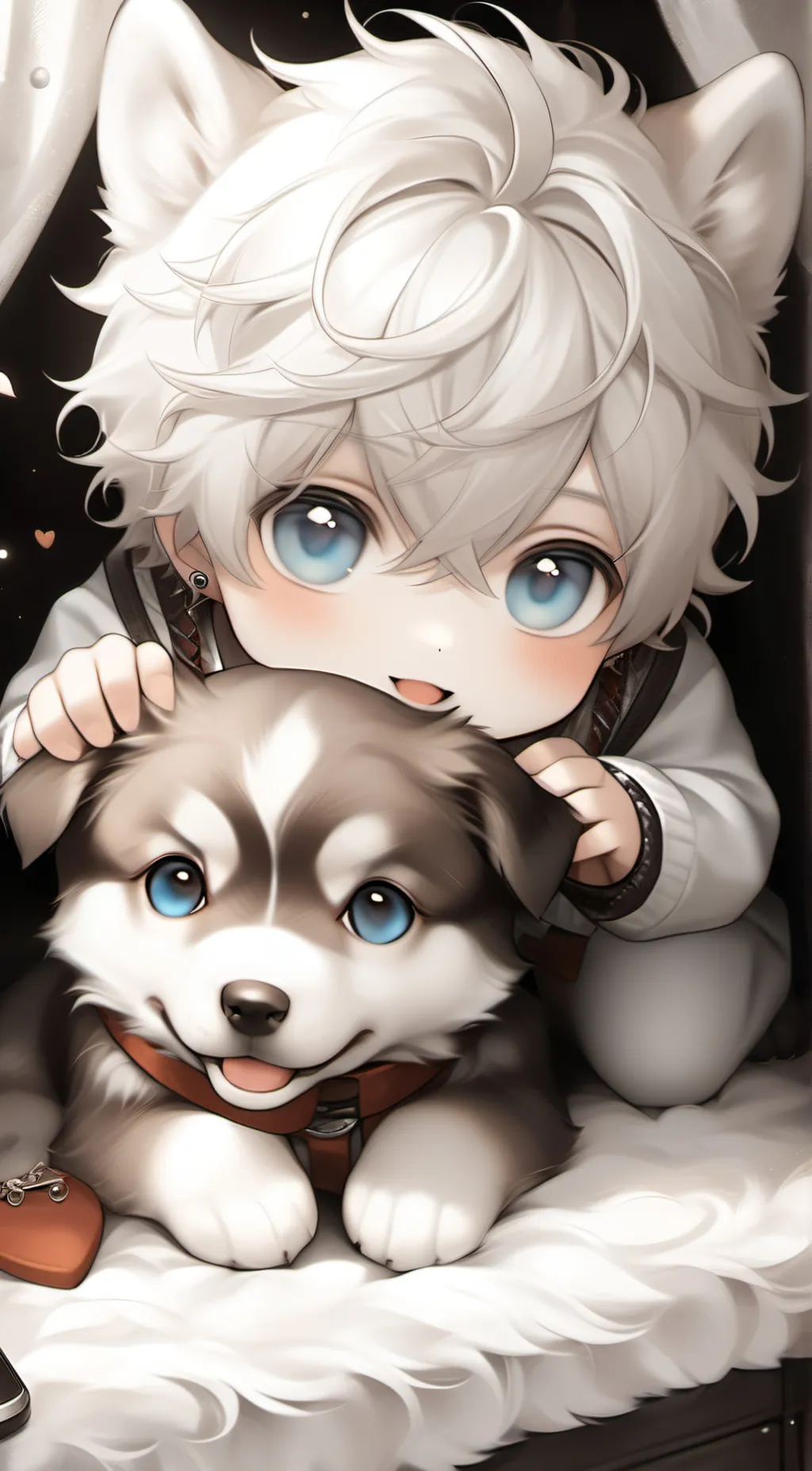 ai character: haro& Ave  background