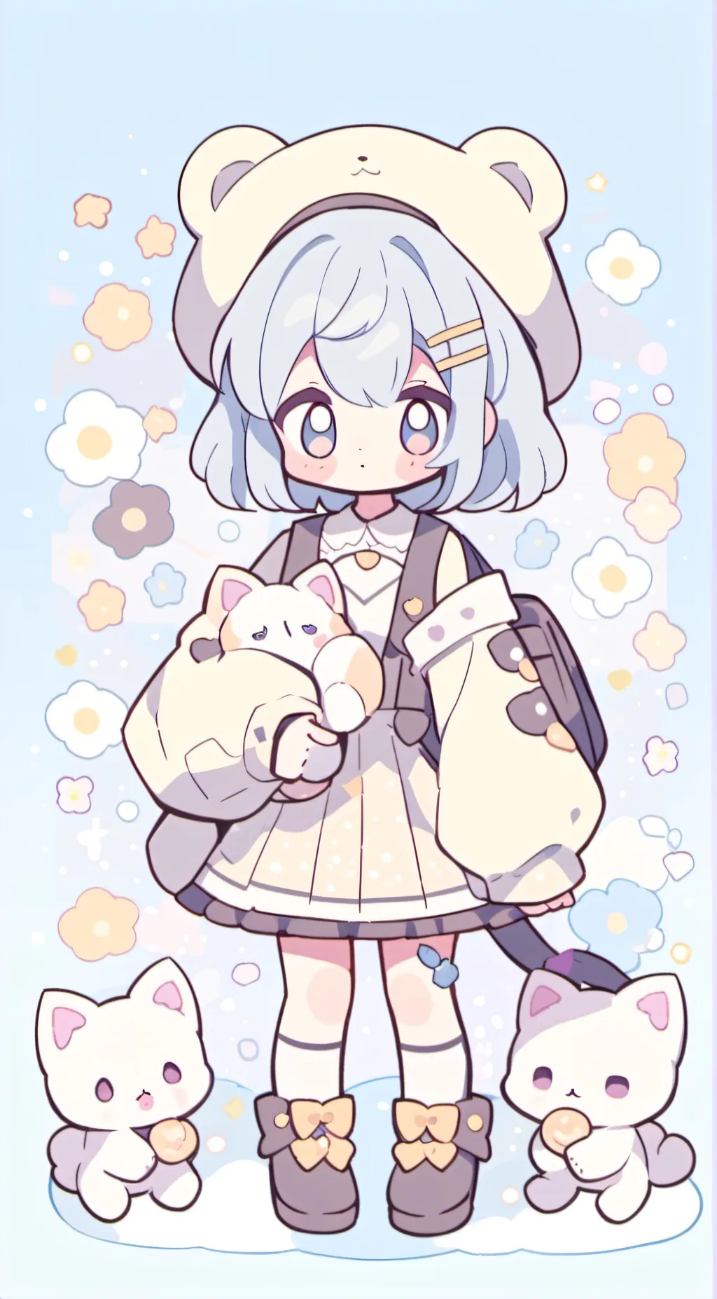 ai character: chibi💮 background