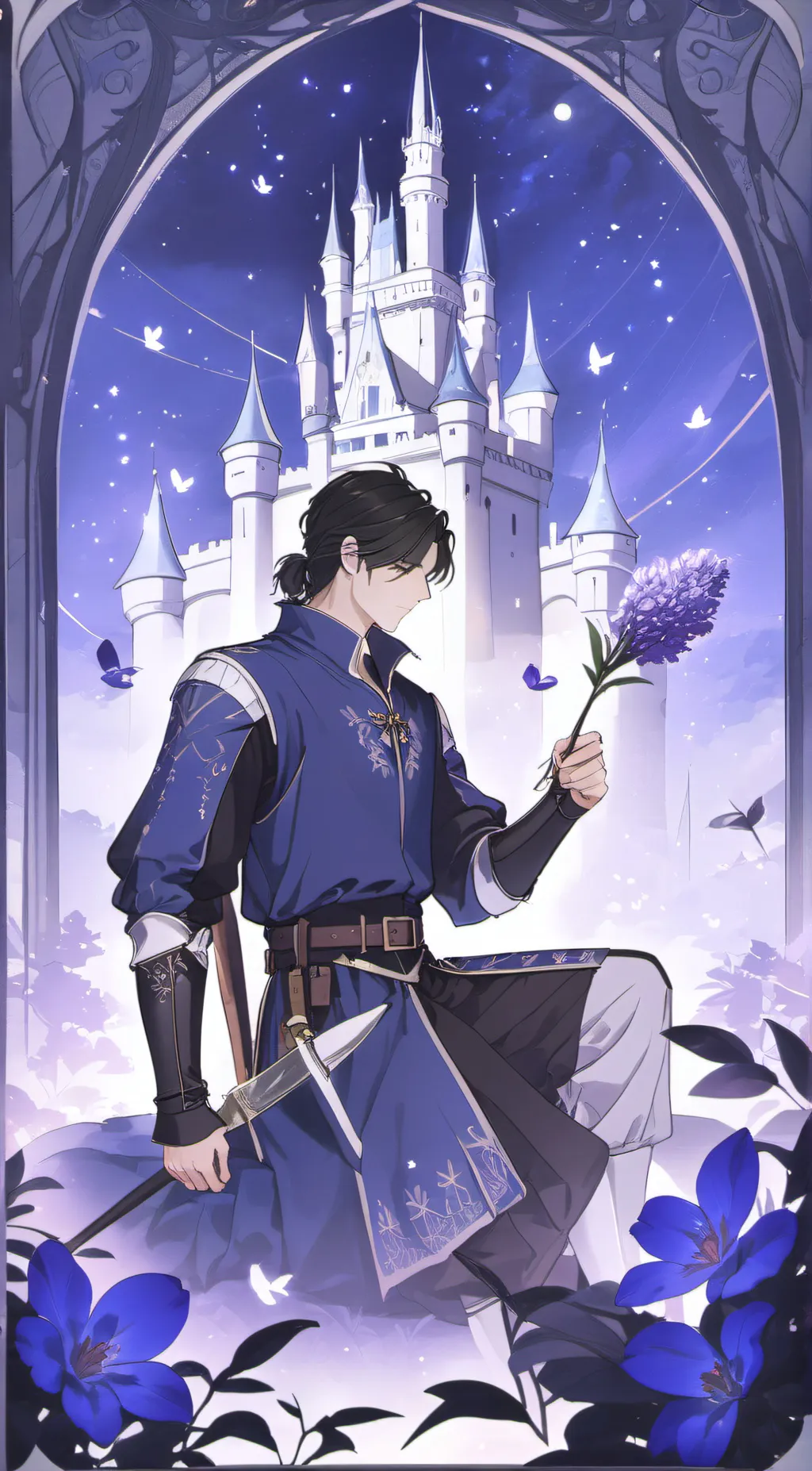 ai character: Dark link x link  background