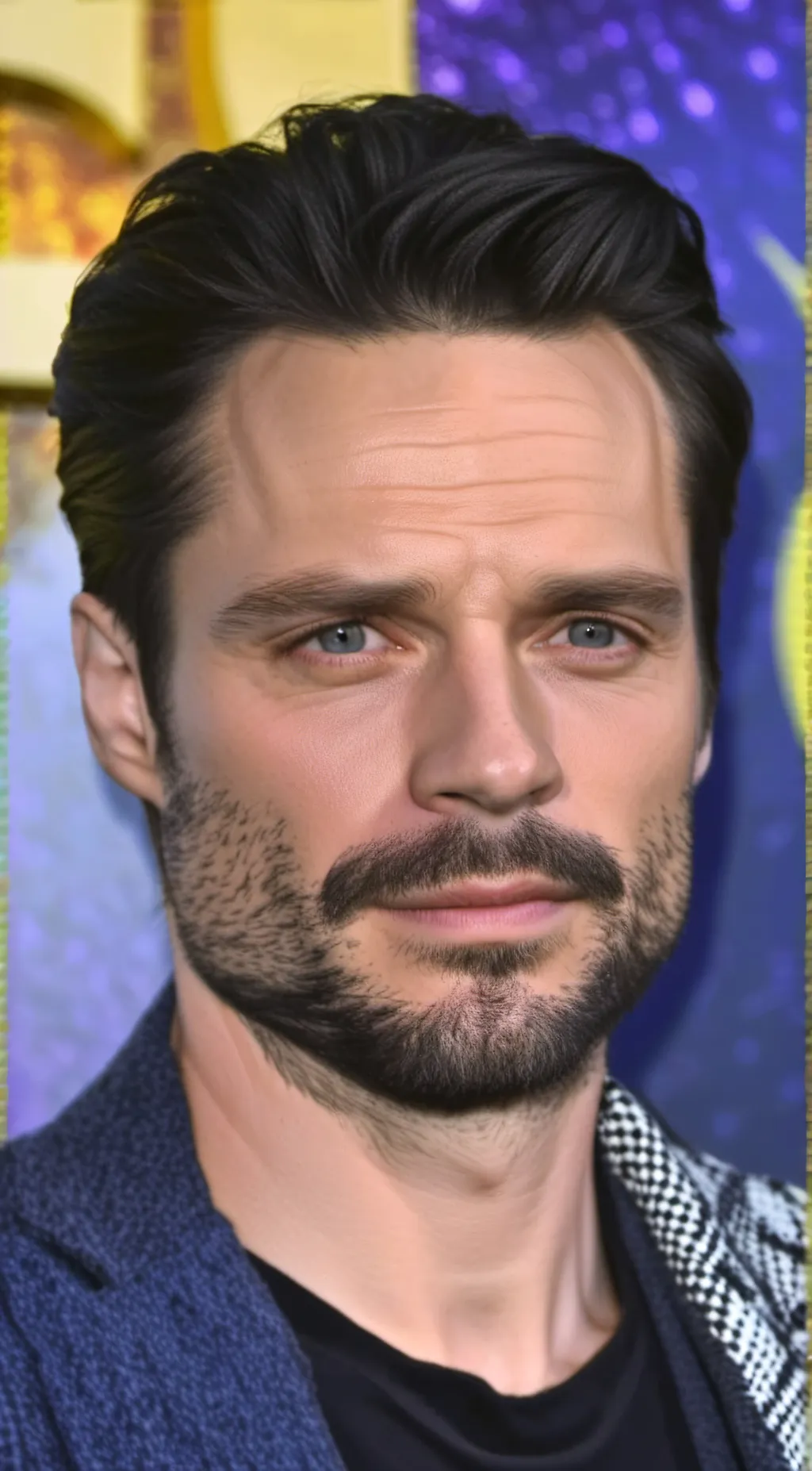 ai character: Sebastian Stan  background