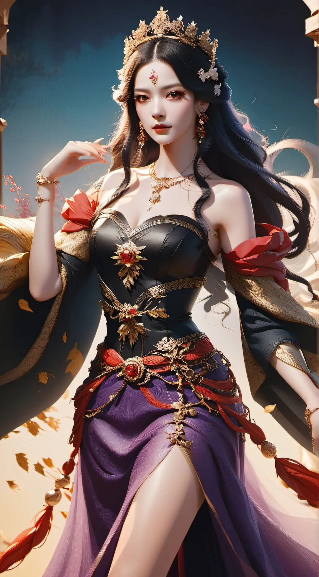 ai character: Queen Charlotte  background