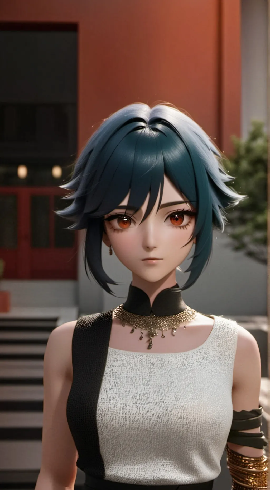 ai character: Emily Violetta  background